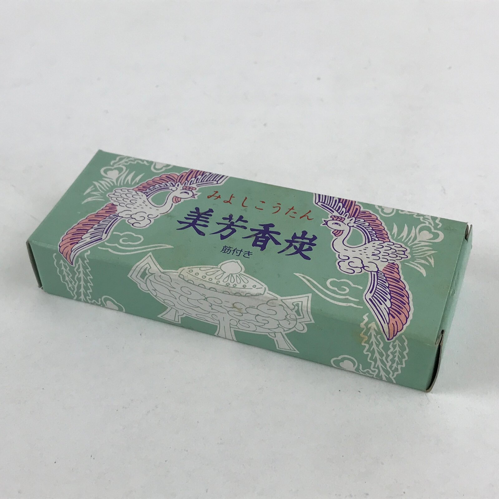 Japanese Buddhist Boxed Incense Charcoal Honoka Scent Vtg Black Kotan 5cm IN9