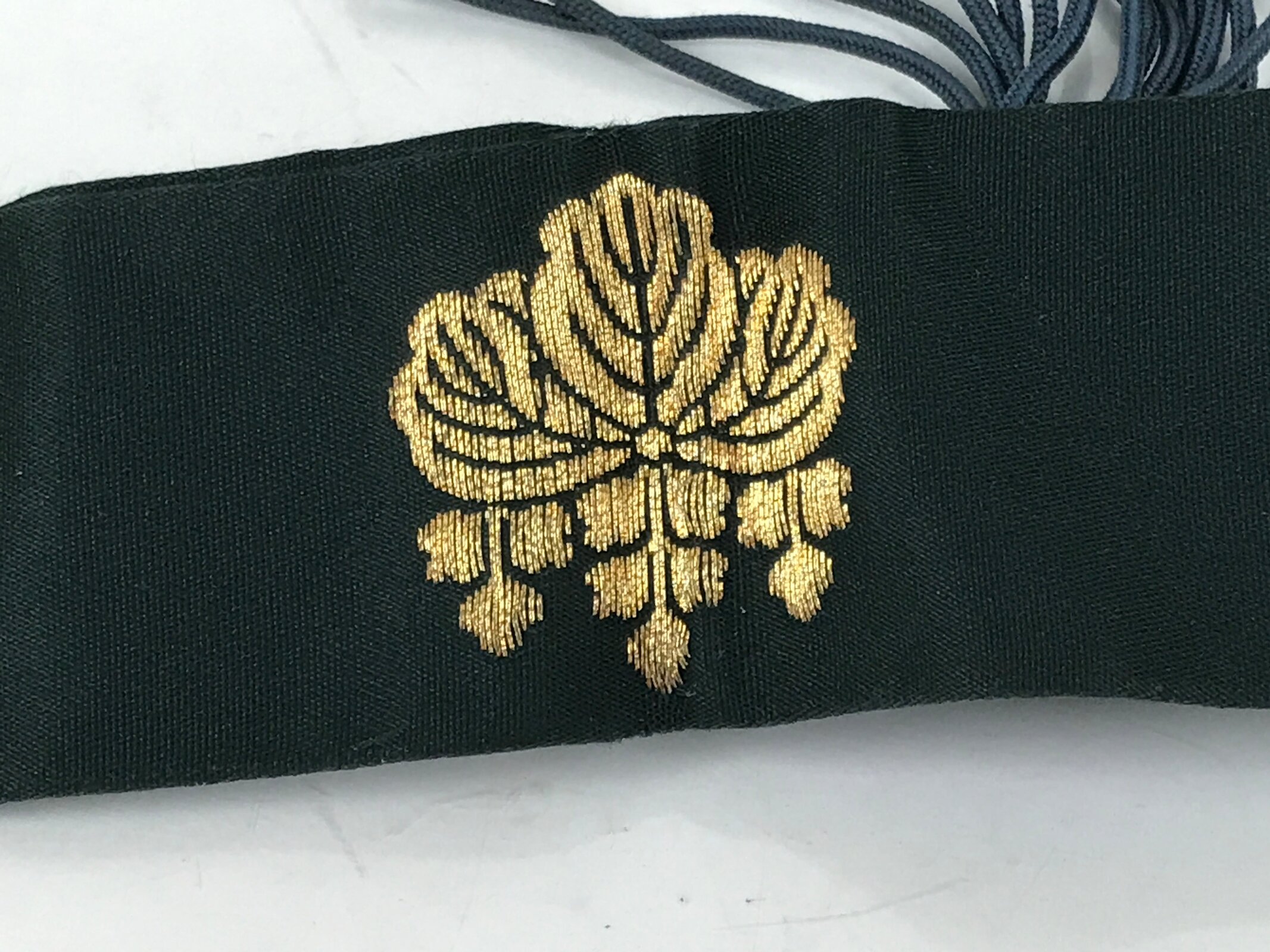 Japanese Buddhist Costume Surplice Sash Vtg Wagesa Hangesa Green Gold BA699