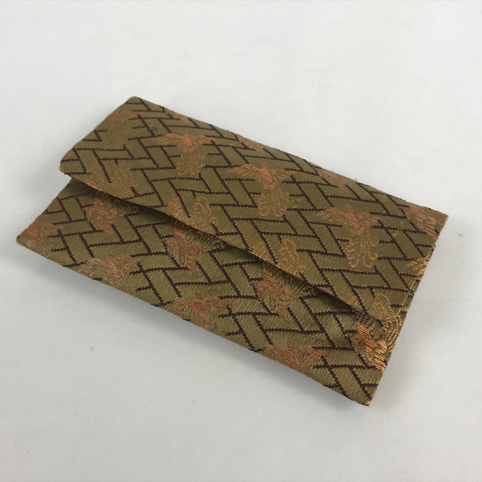 Japanese Buddhist Fabric Bag Prayer Beads Jyuzu-Bukuro Silk Nishijin-Ori Green B