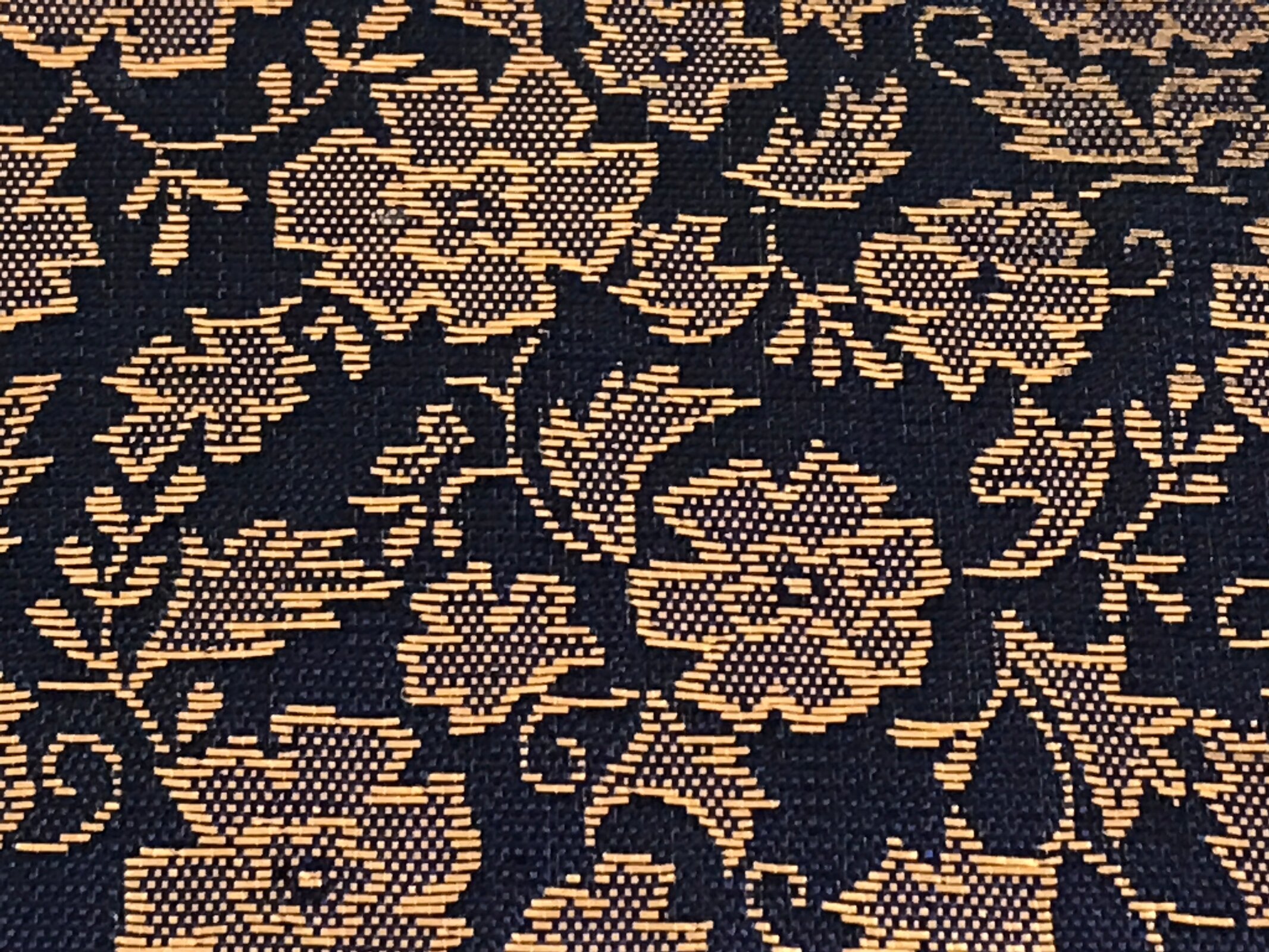 Japanese Buddhist Fabric Bag Prayer Beads Jyuzu-Bukuro Vtg Silk Nishijin-Ori Blu