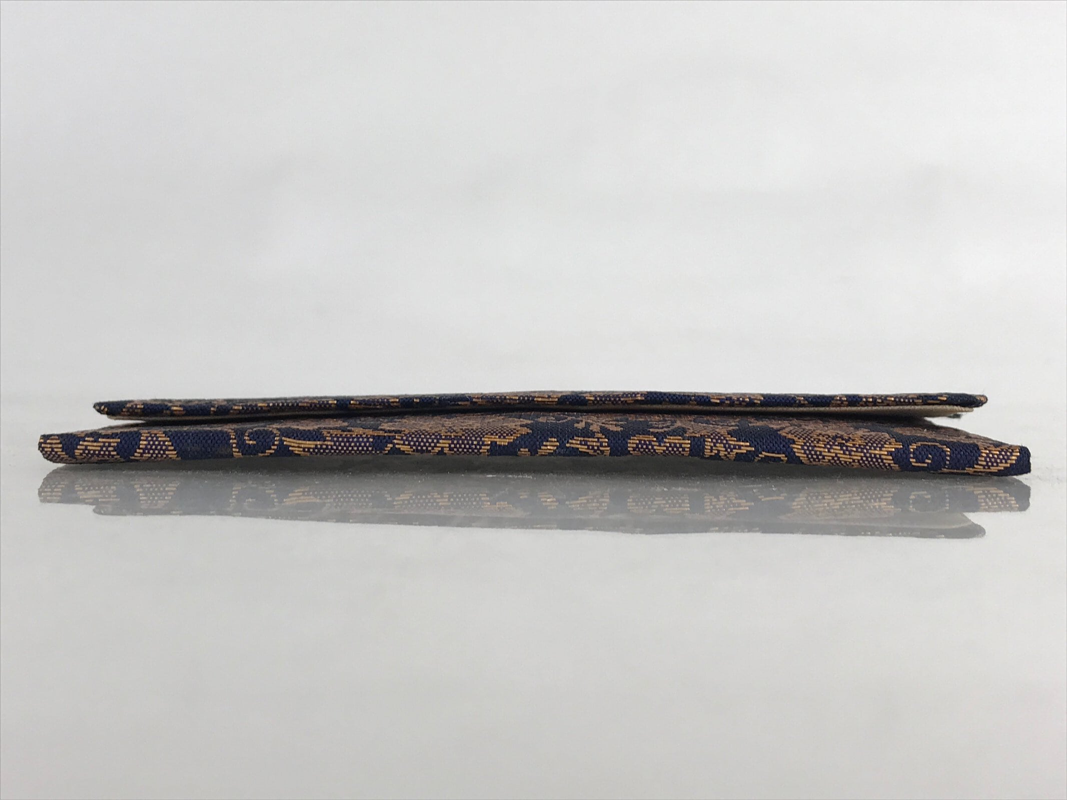 Japanese Buddhist Fabric Bag Prayer Beads Jyuzu-Bukuro Vtg Silk Nishijin-Ori Blu