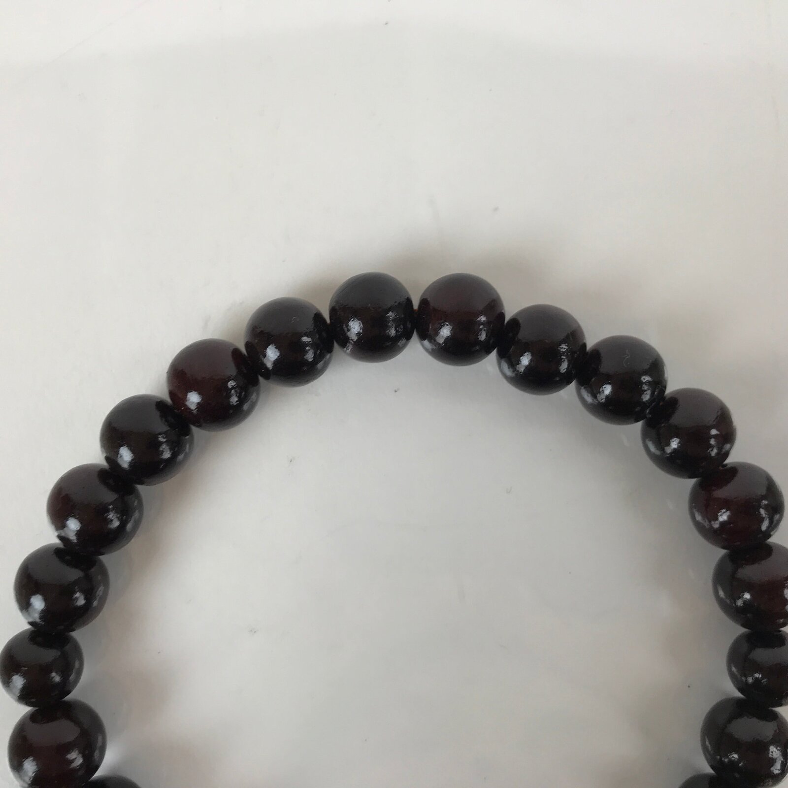 Japanese Buddhist Juzu Prayer Bracelet Vtg Rosary Wooden Bead Brown Tassel JZ146