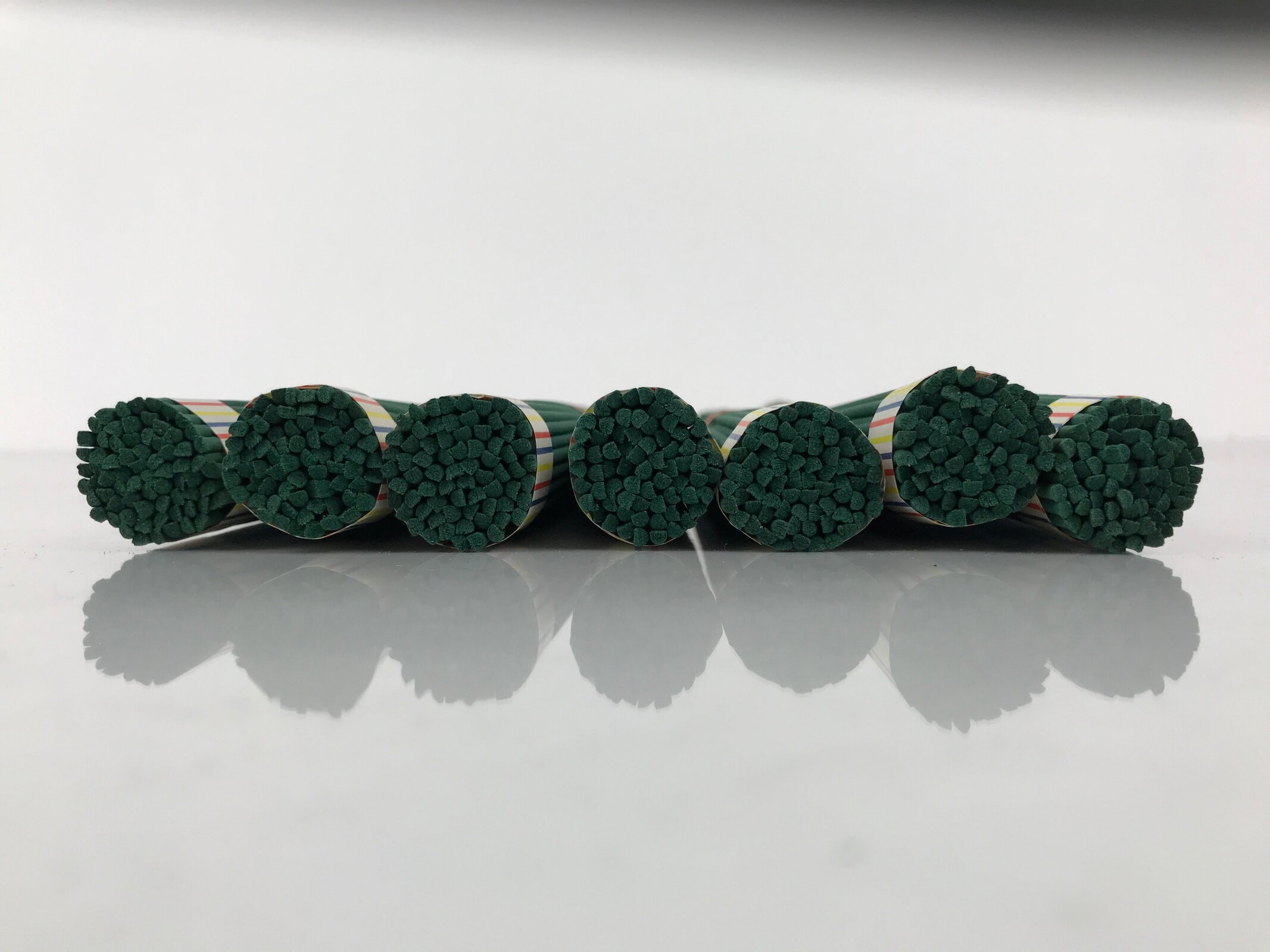 Japanese Buddhist Offer Incense Sticks Senko Vtg Boxed 7 Bundles Green IN19