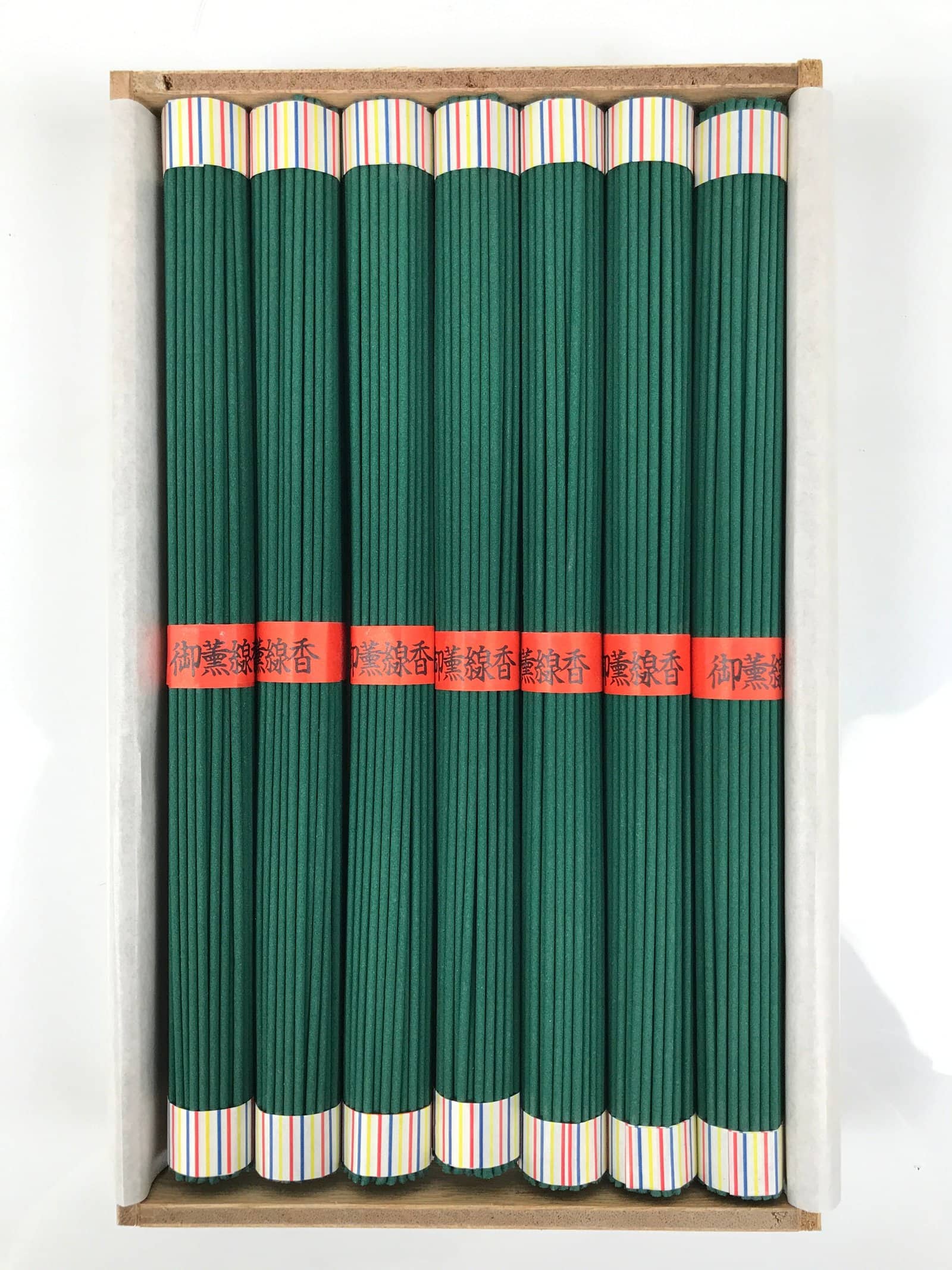 Japanese Buddhist Offer Incense Sticks Senko Vtg Boxed Green Kakumeiko IN52