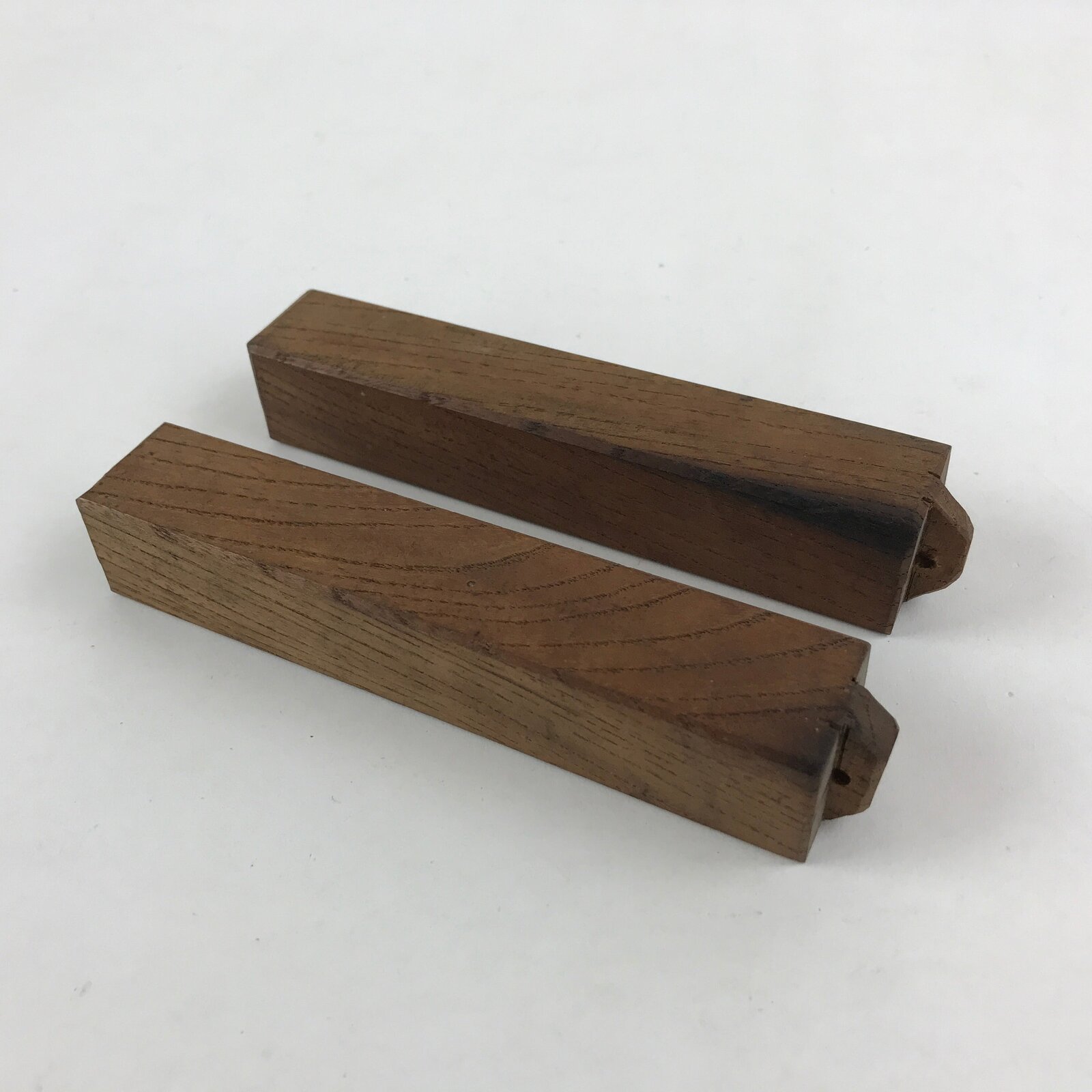 Japanese Buddhist Percussion Instrument Hyoushigi Ongi Vtg Wood Brown BA76