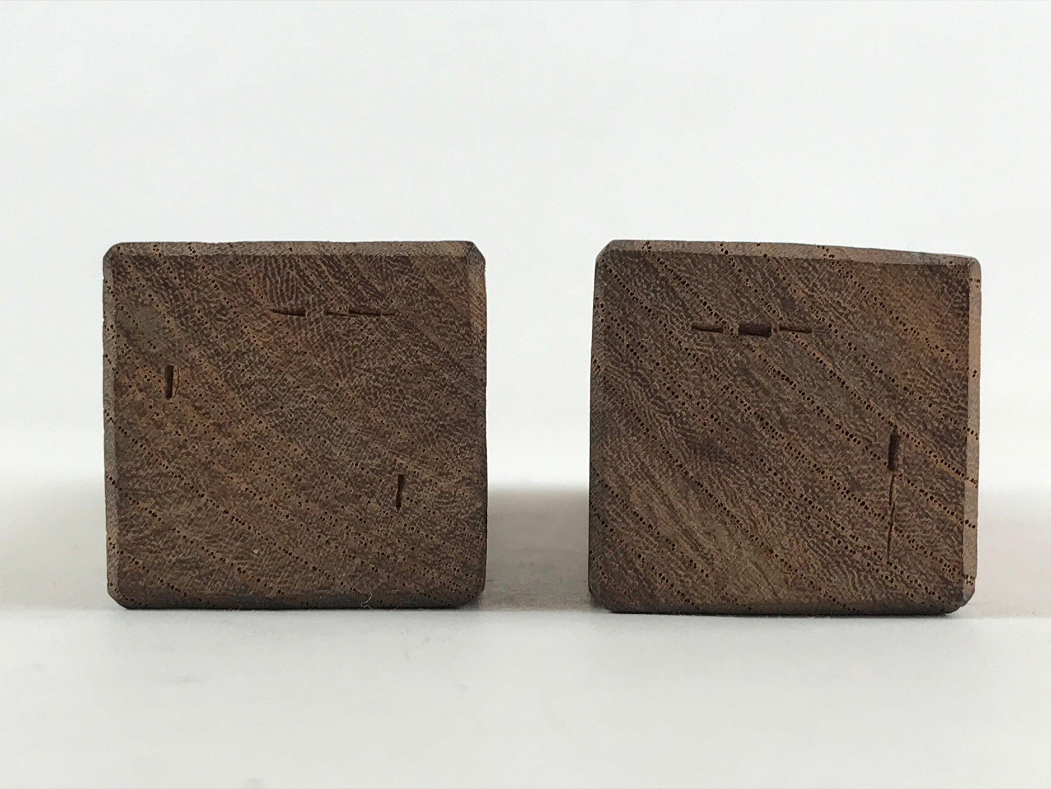 Japanese Buddhist Percussion Instrument Hyoushigi Ongi Vtg Wood Brown BA76