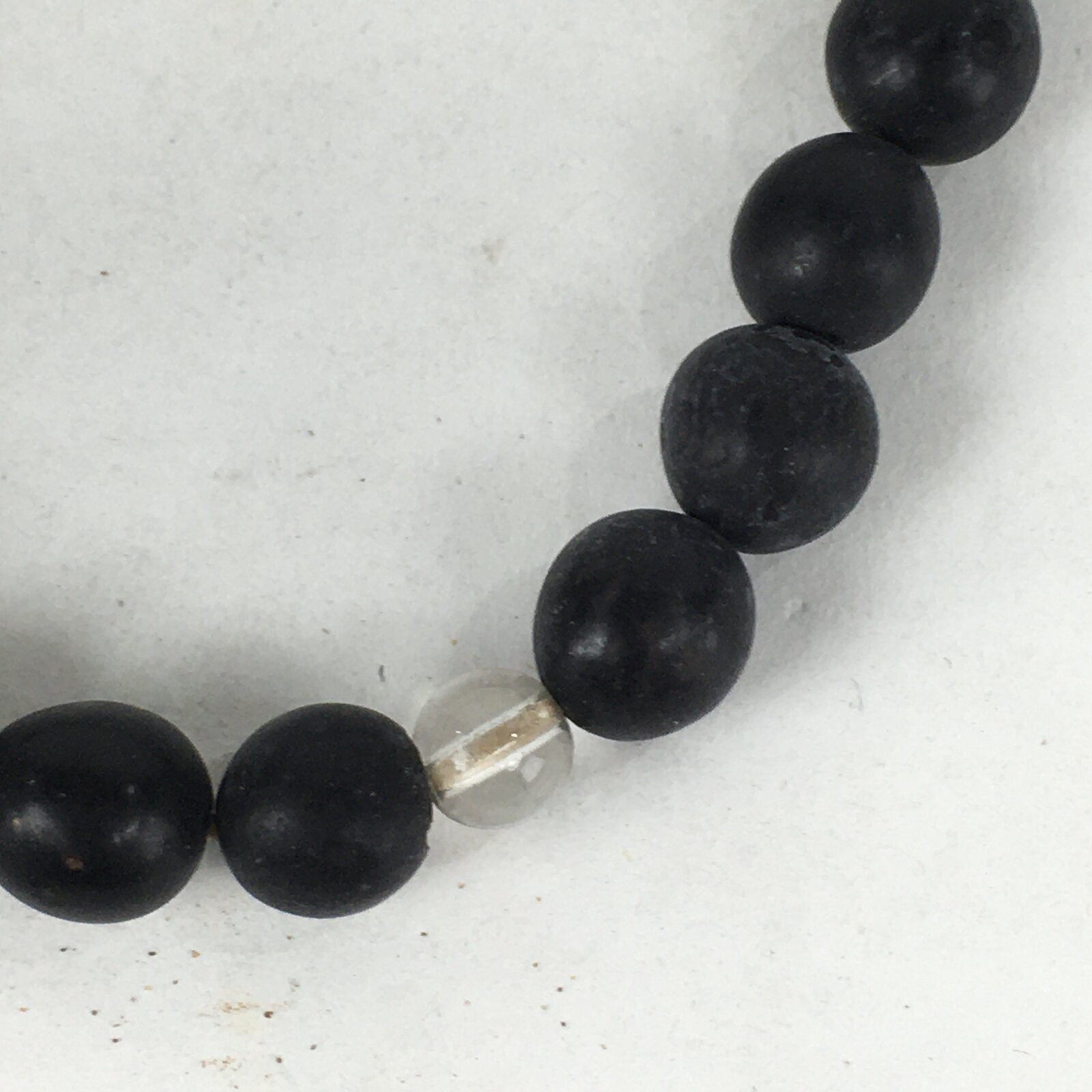 Japanese Buddhist Prayer Beads Vtg Black Beads Juzu Rosary Bracelet JZ79