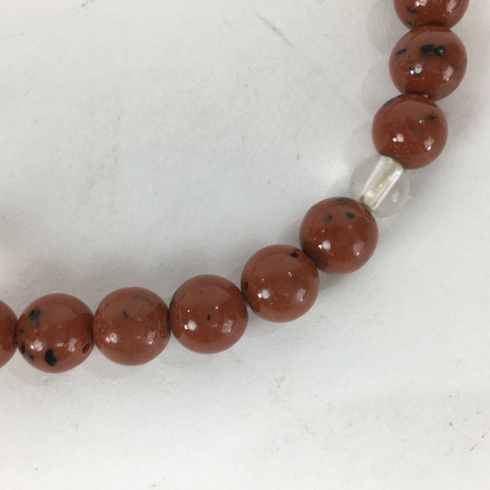 Japanese Buddhist Prayer Beads Vtg Mahogany Obsidian Style Juzu Rosary JZ73