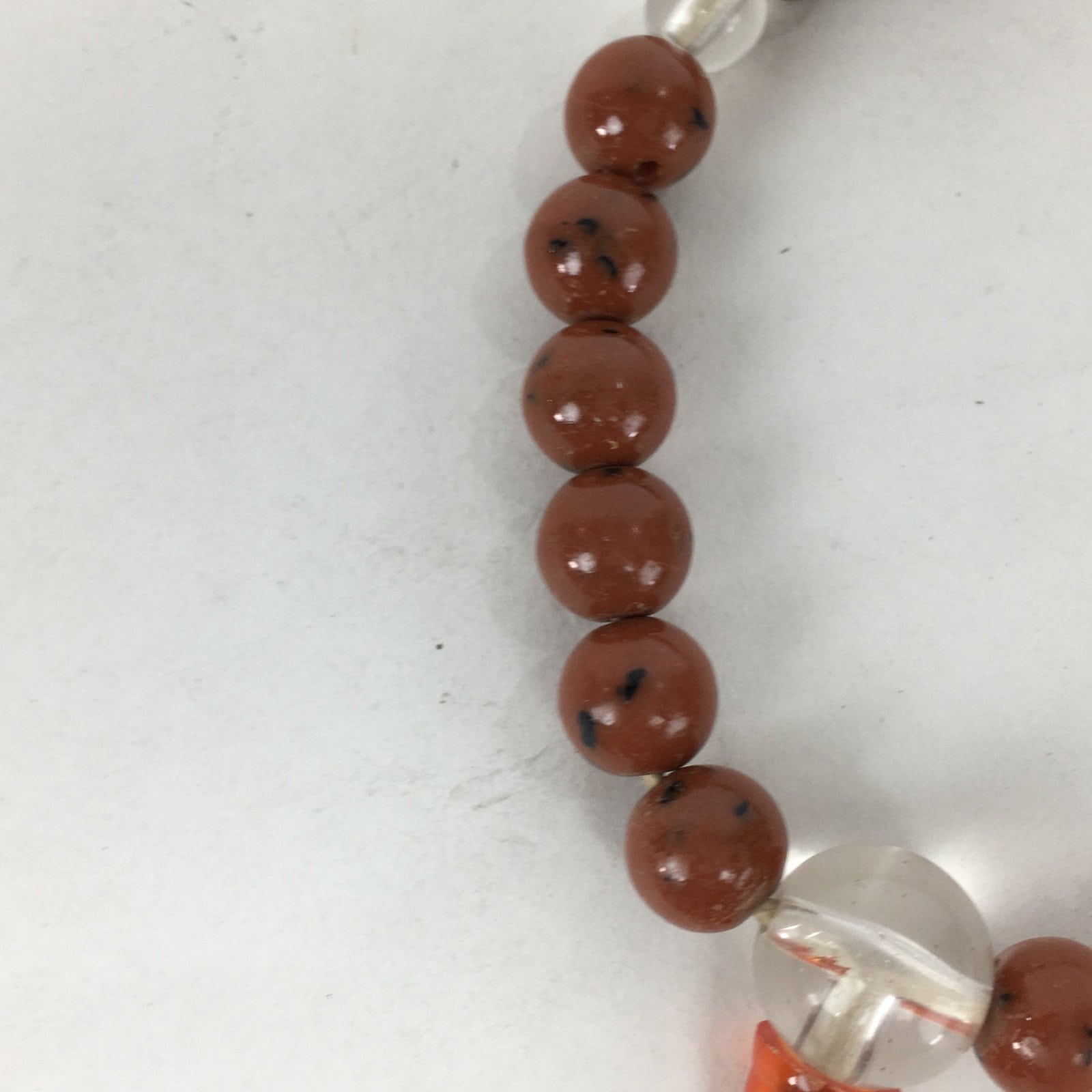 Japanese Buddhist Prayer Beads Vtg Mahogany Obsidian Style Juzu Rosary JZ73