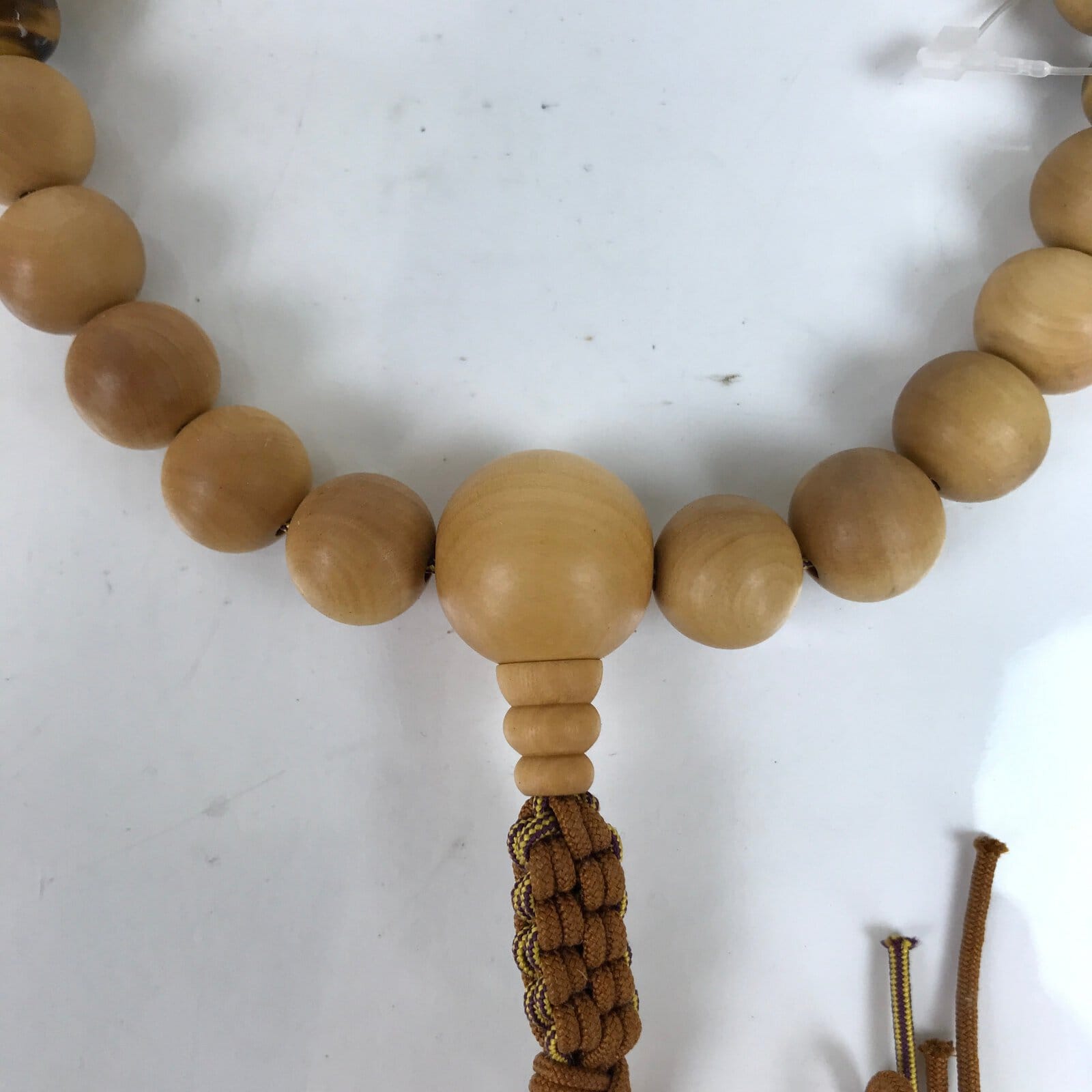 Japanese Buddhist Prayer Bracelet Kyonenju Beads Tsuge Wood Tiger Stone JZ160