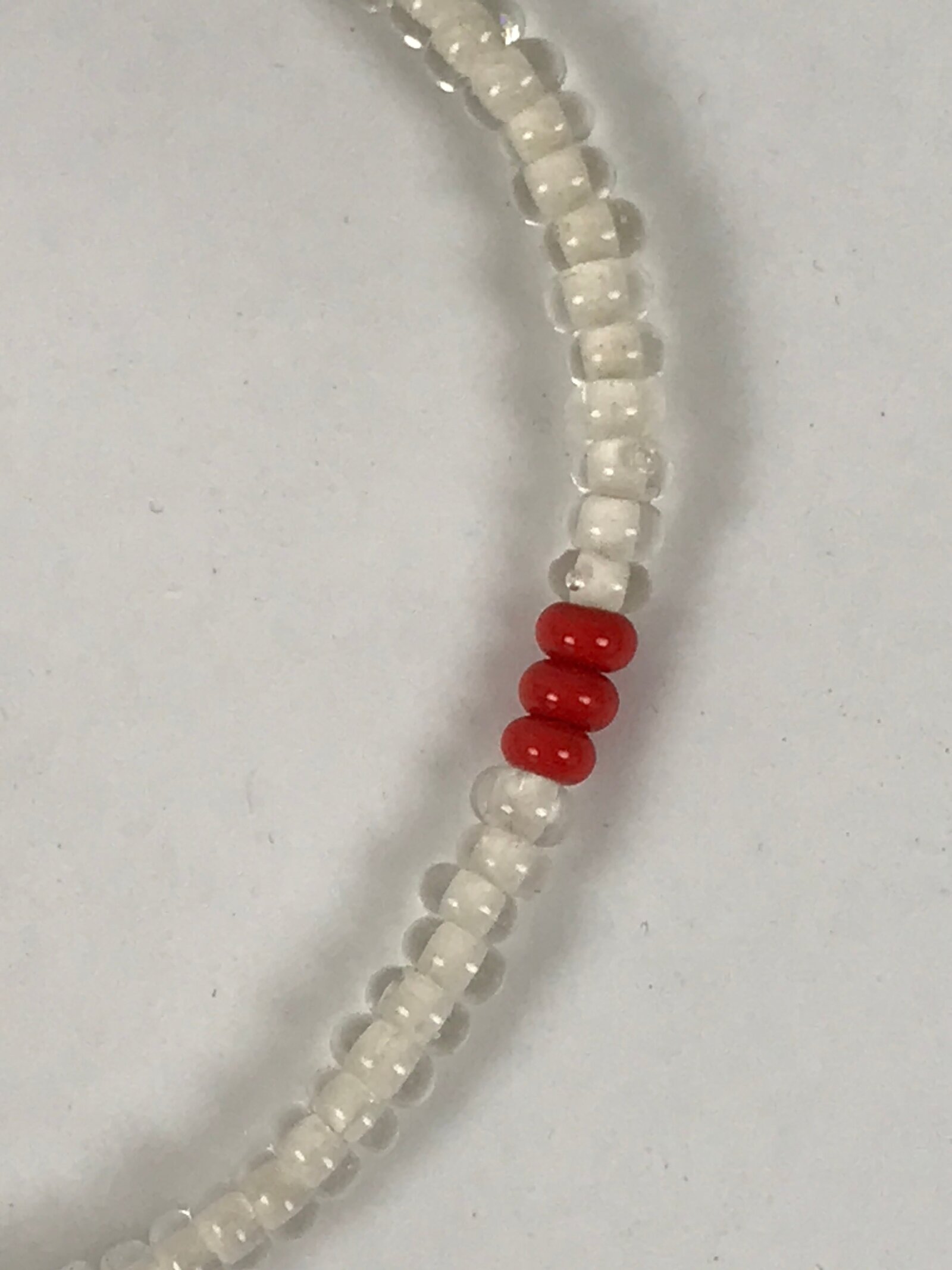 Japanese Buddhist Prayer Bracelet Vtg Juzu Clear Glass Beads Purple Tassel JZ188