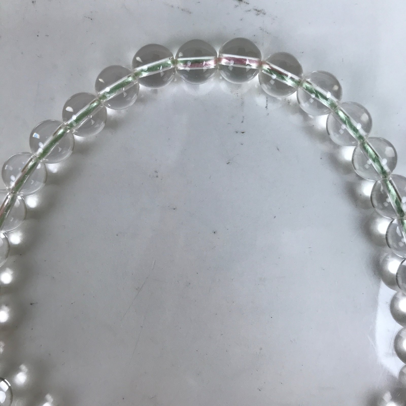 Japanese Buddhist Prayer Bracelet Vtg Kyonenju Juzu Beads Quartz Silk JZ161