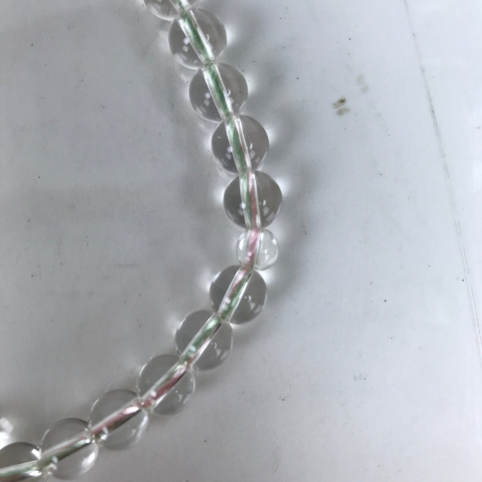 Japanese Buddhist Prayer Bracelet Vtg Kyonenju Juzu Beads Quartz Silk JZ161