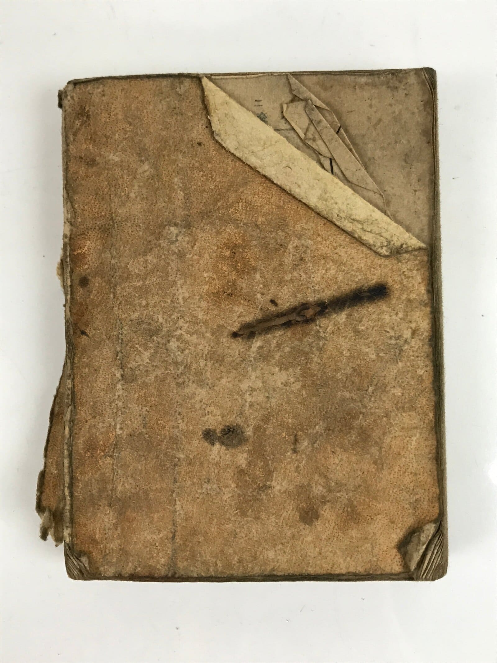 Japanese Buddhist Sutra Book C1910 Amida Sutra Vtg Paper Light Brown BA506