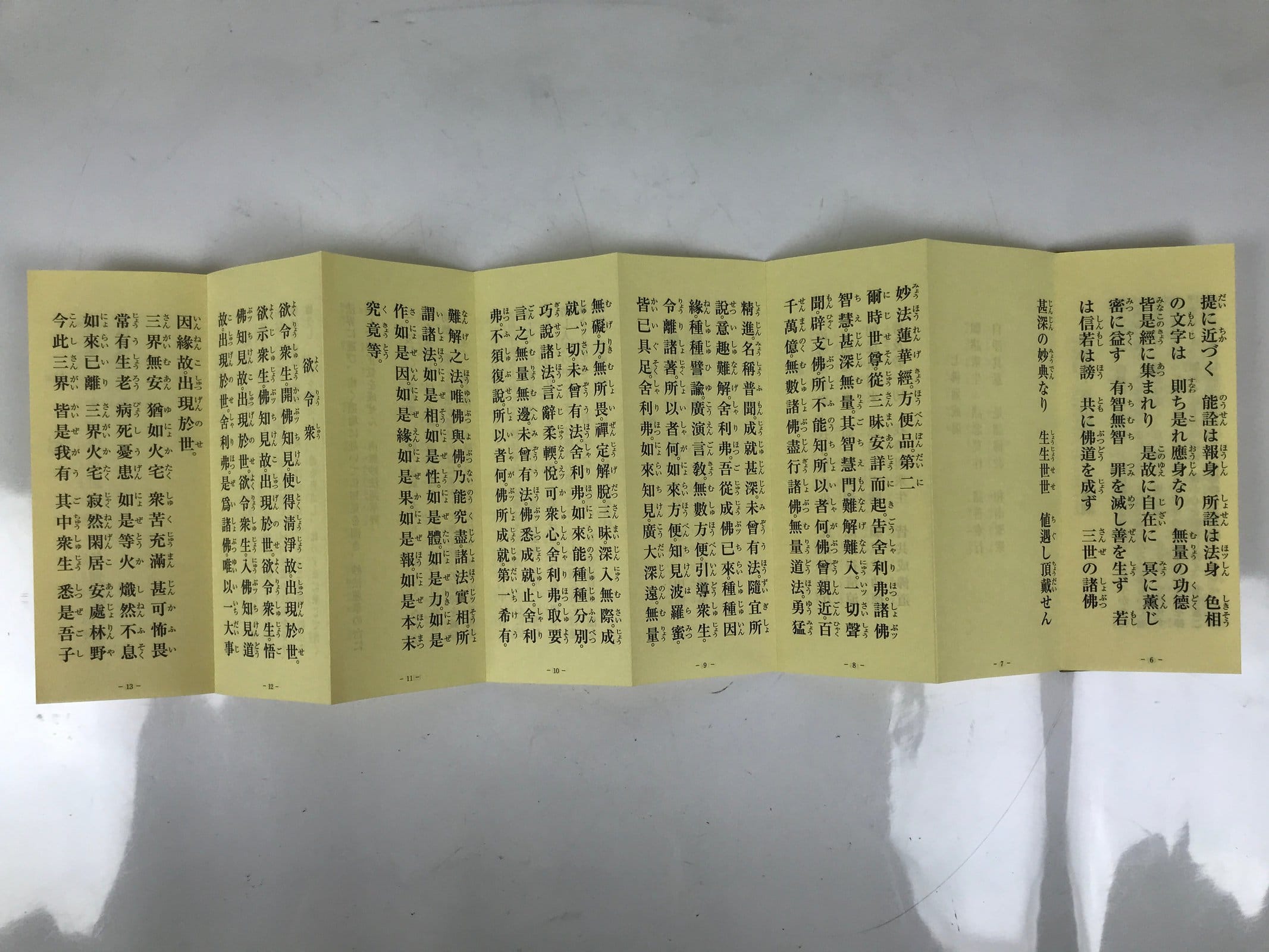 Japanese Buddhist Sutra Book Gongyoyoshu Nichiren Houonji Beige Boxed BA632