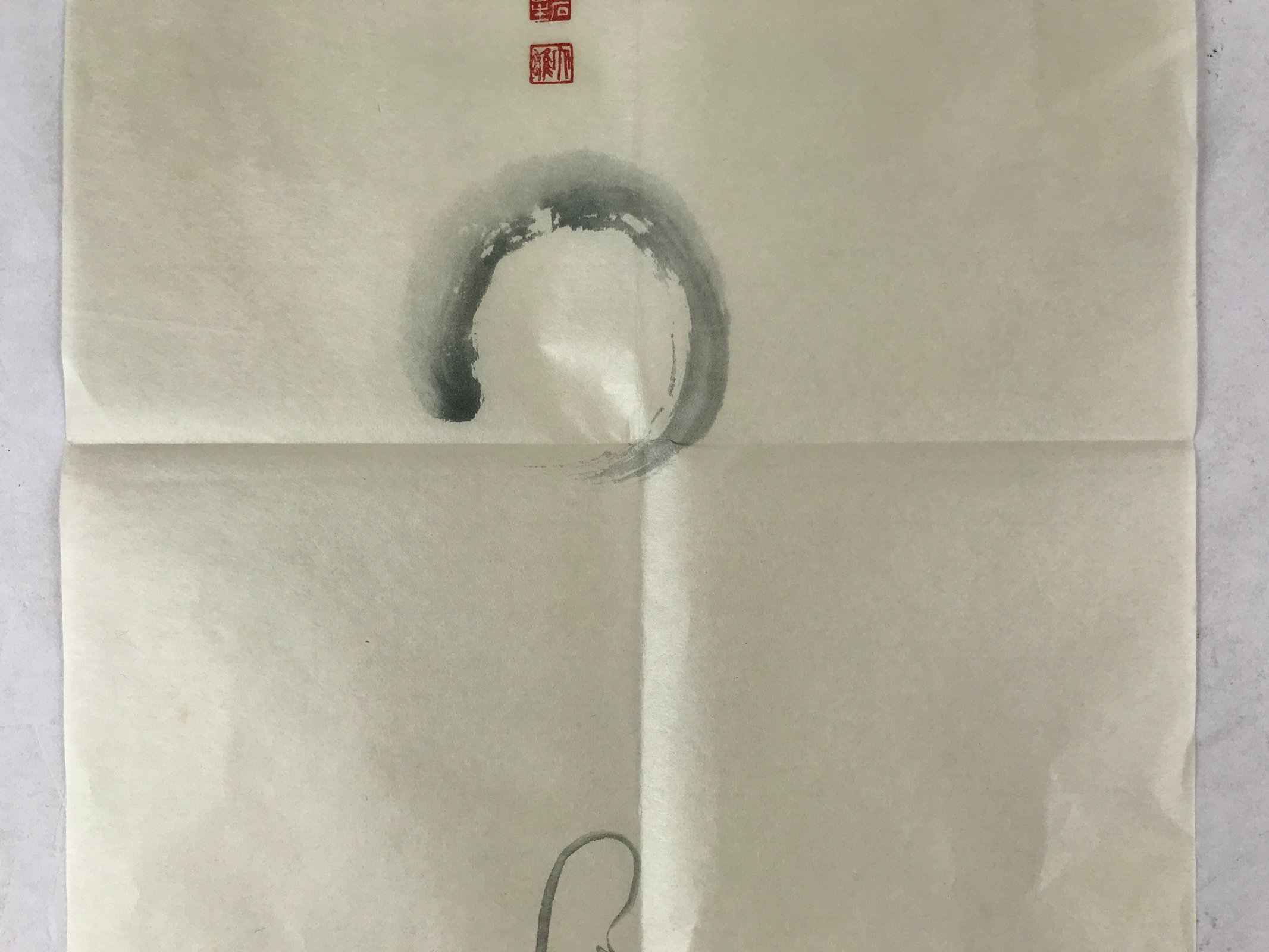 Japanese Calligraphy Moon Zazen Poem Shinohara Daisuke Chagake Kakejiku FL280