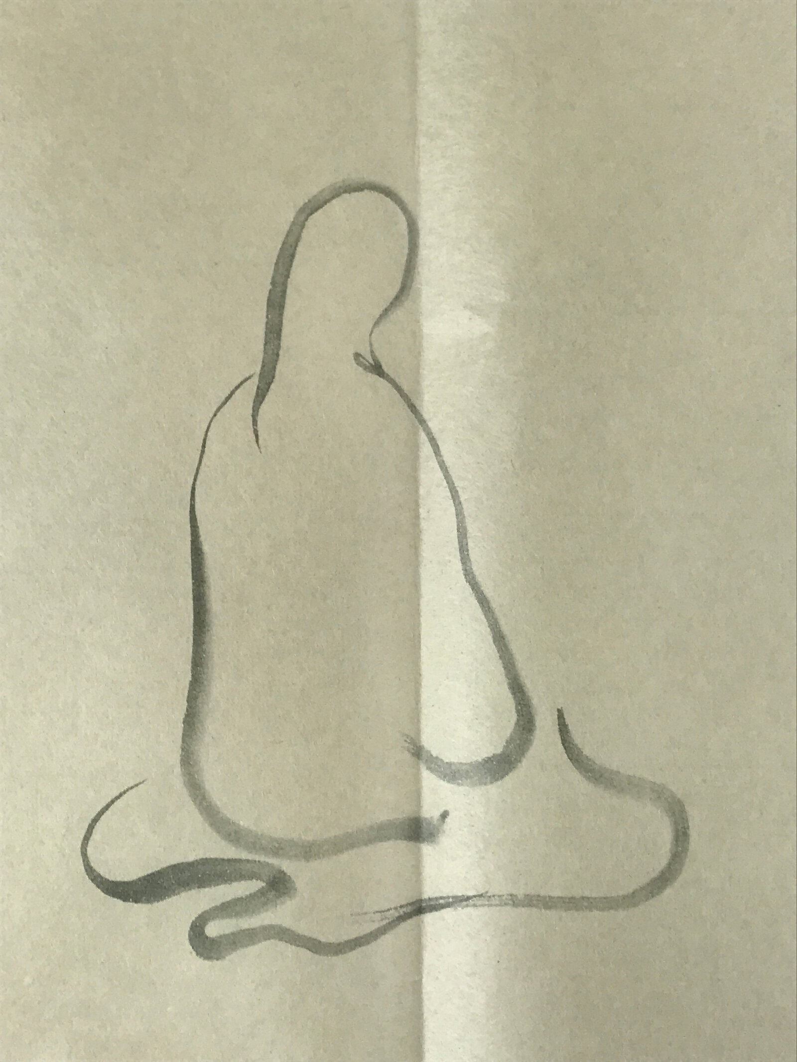 Japanese Calligraphy Moon Zazen Poem Shinohara Daisuke Chagake Kakejiku FL280