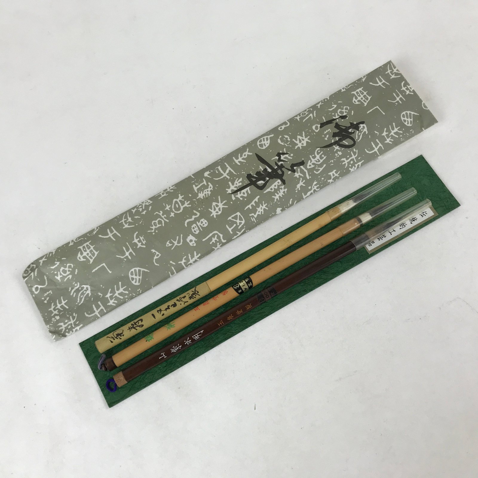 Japanese Calligraphy Tool Calligraphy Brush 3pcs Vtg Shodo Shuji Kanji JK668