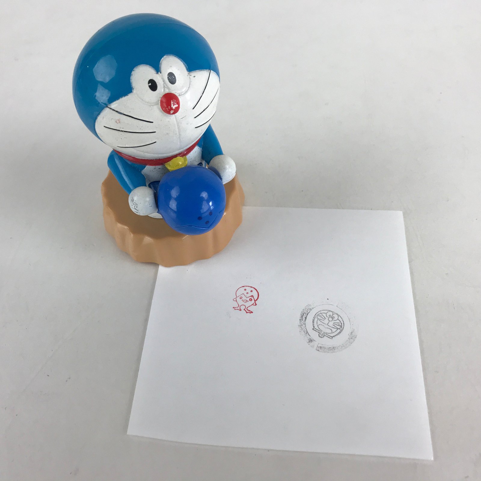 Japanese Cartoon Doraemon Stamp Hanko Inkan Vtg Two Types Doraemon chick HS137