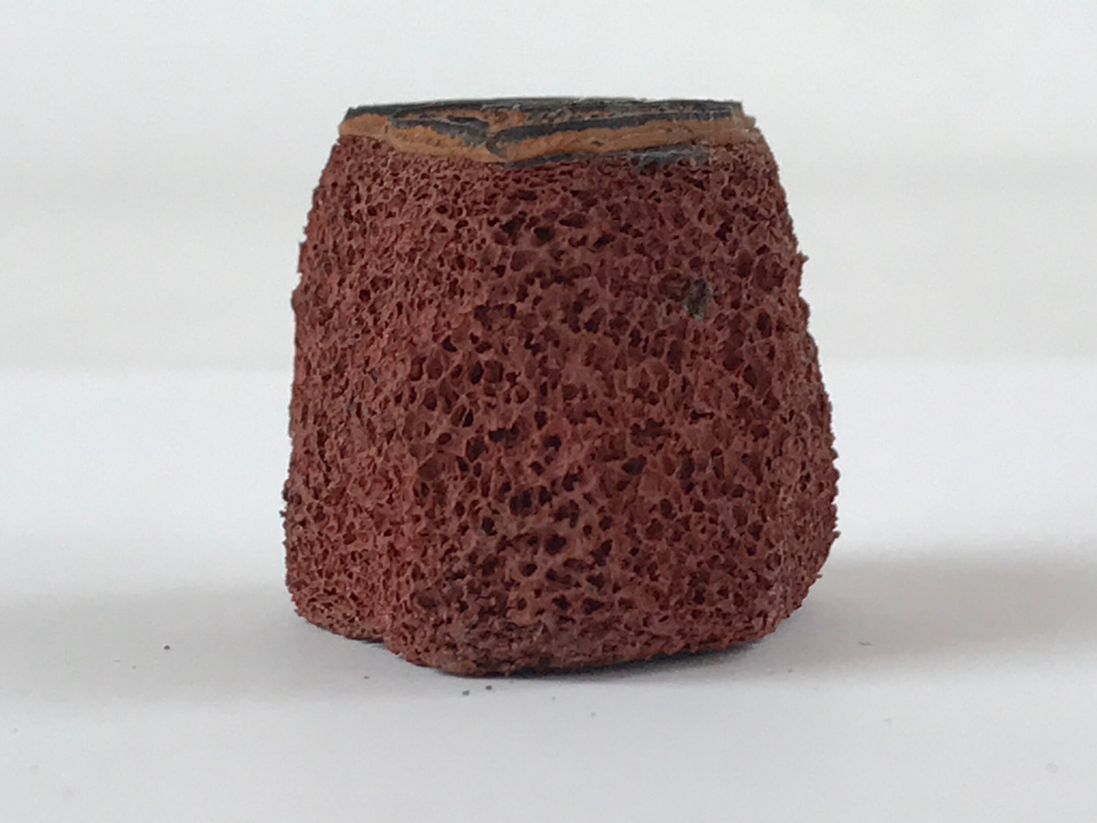 Japanese Carved Rubber Stamp 2 Mushrooms Vtg Sponge Base Stationary HS184