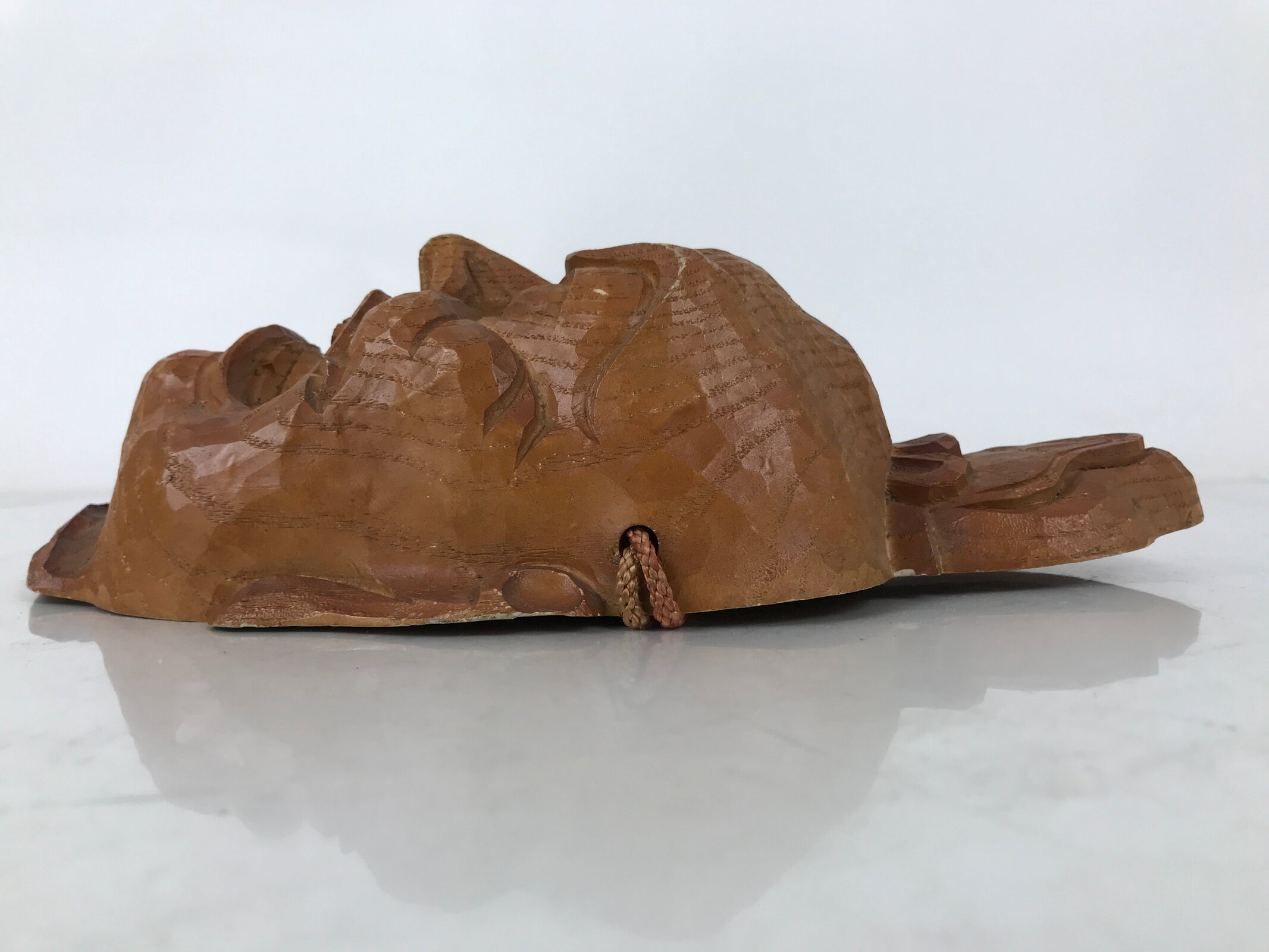 Japanese Carved Wooden Guardian Nio Agyou Mask Vtg Buddhism Todaiji Temple OM67