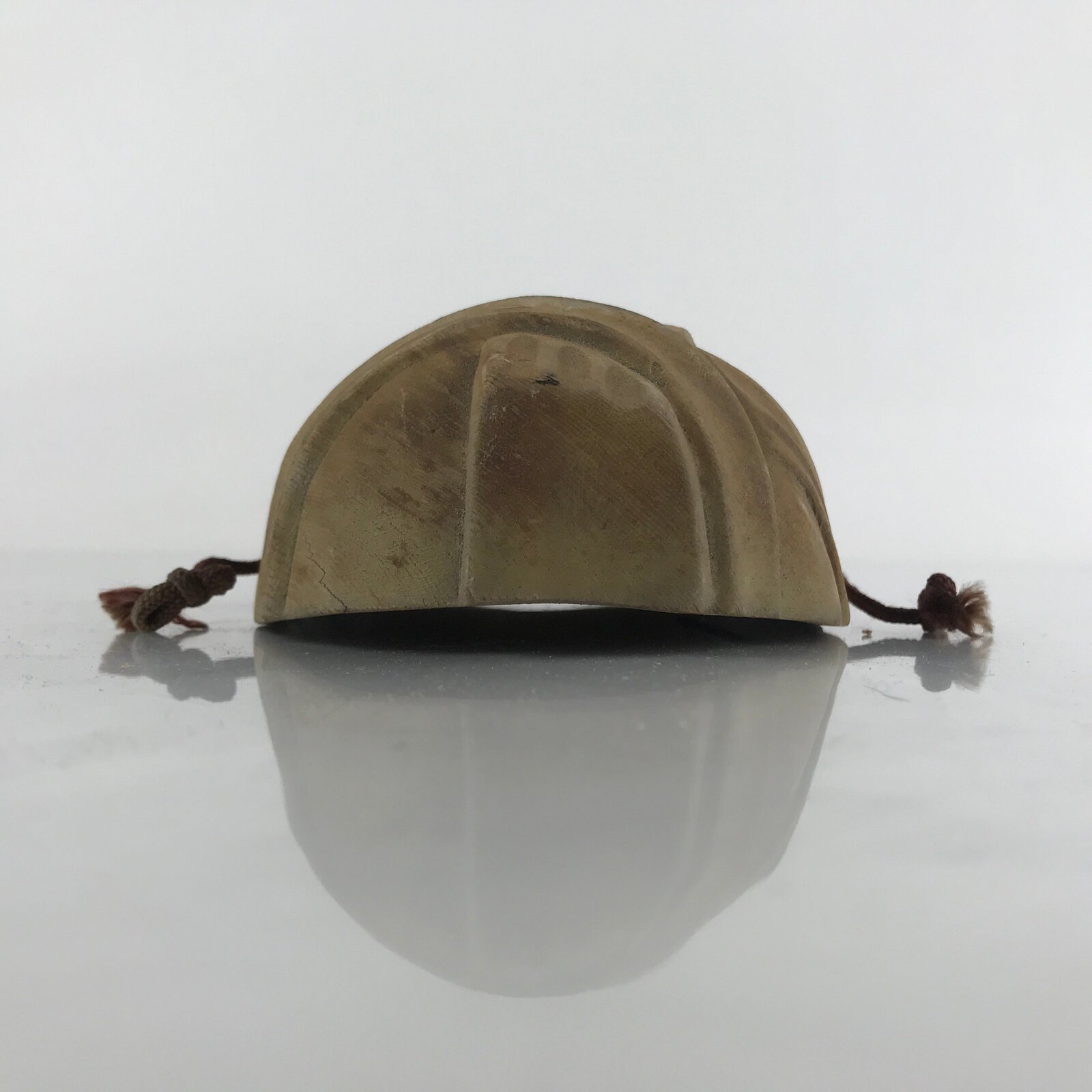 Japanese Carved Wooden Noh Mask Hyottoko Vtg Comical Nohmen Kagura Dance OM41