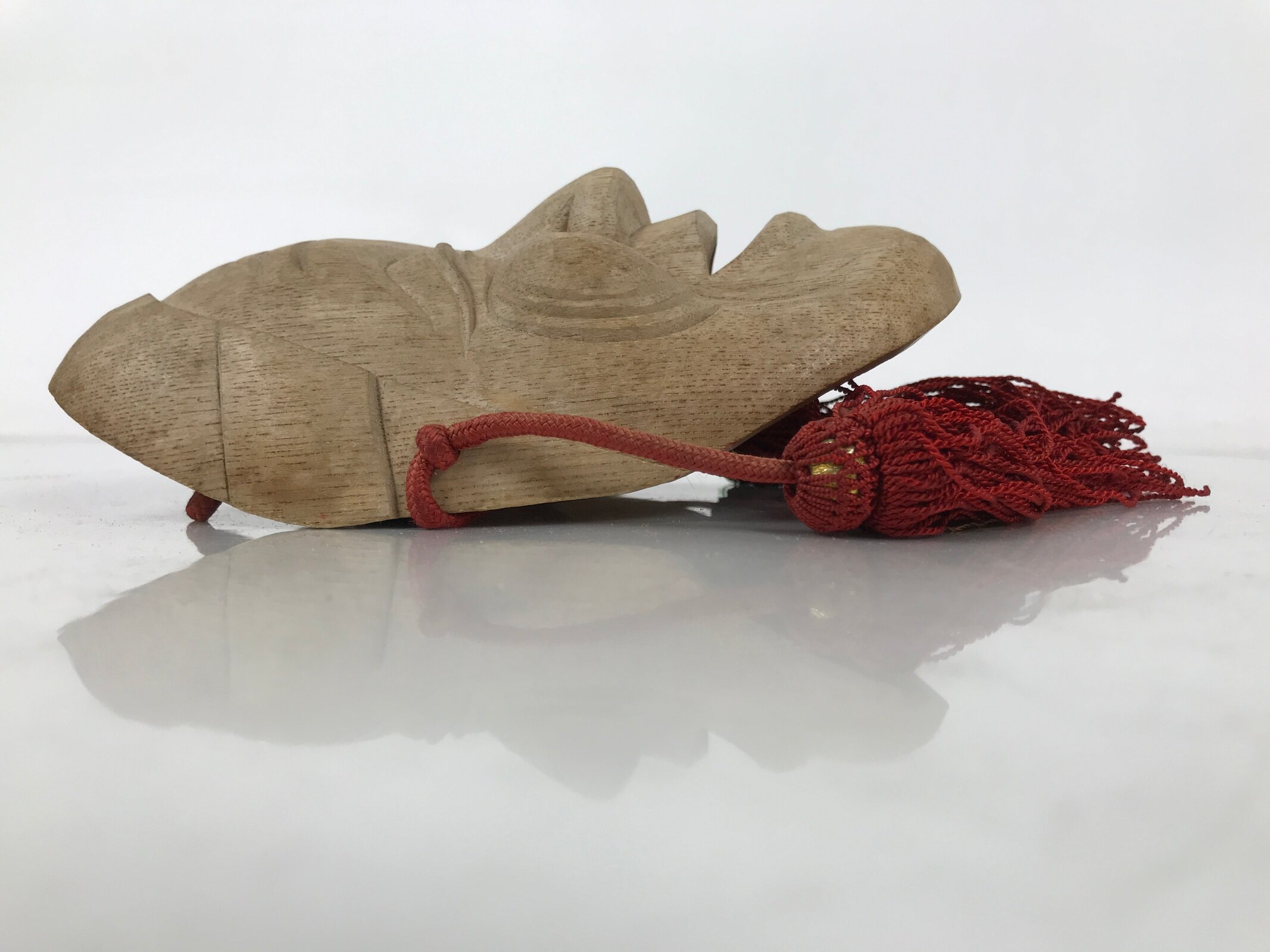 Japanese Carved Wooden Noh Mask Uba Vtg Old Woman Nohmen Kagura Dance OM71