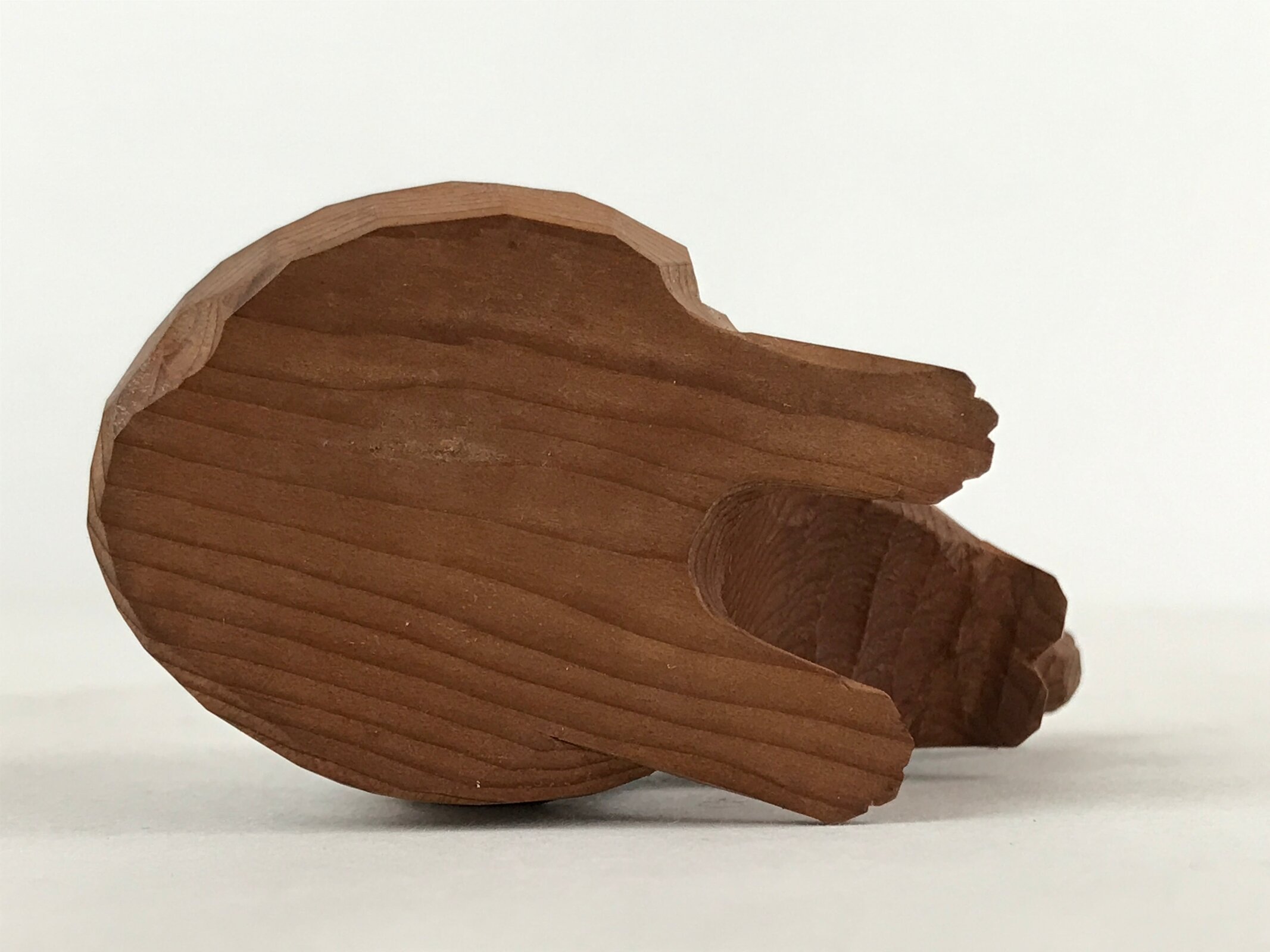 Japanese Carved Wooden Rat Figurine Vtg Zodiac Traditional Craft Brown BD969