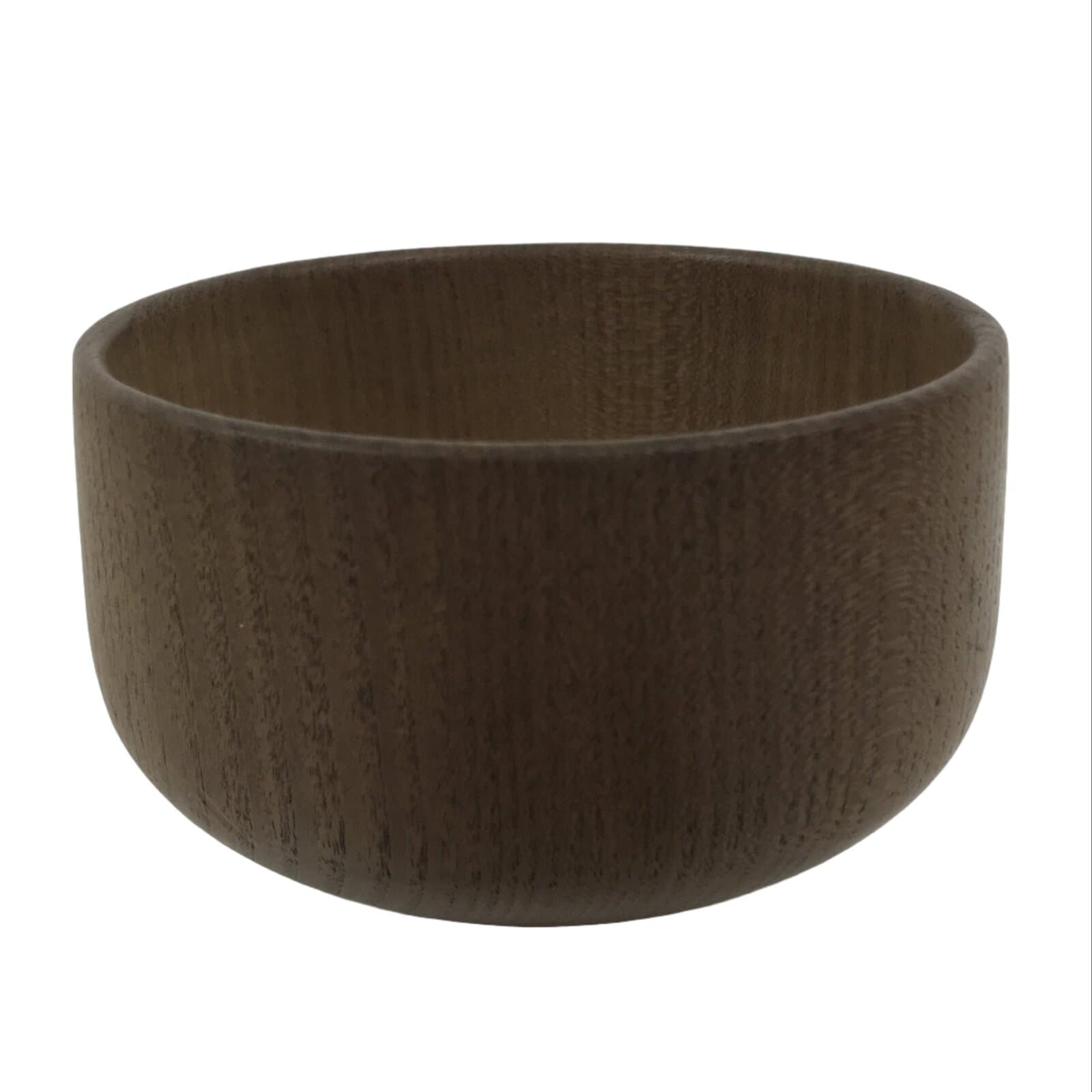 Japanese Carved Wooden Small Bowl Vtg Kobachi Dish Polished Matte Brown L558