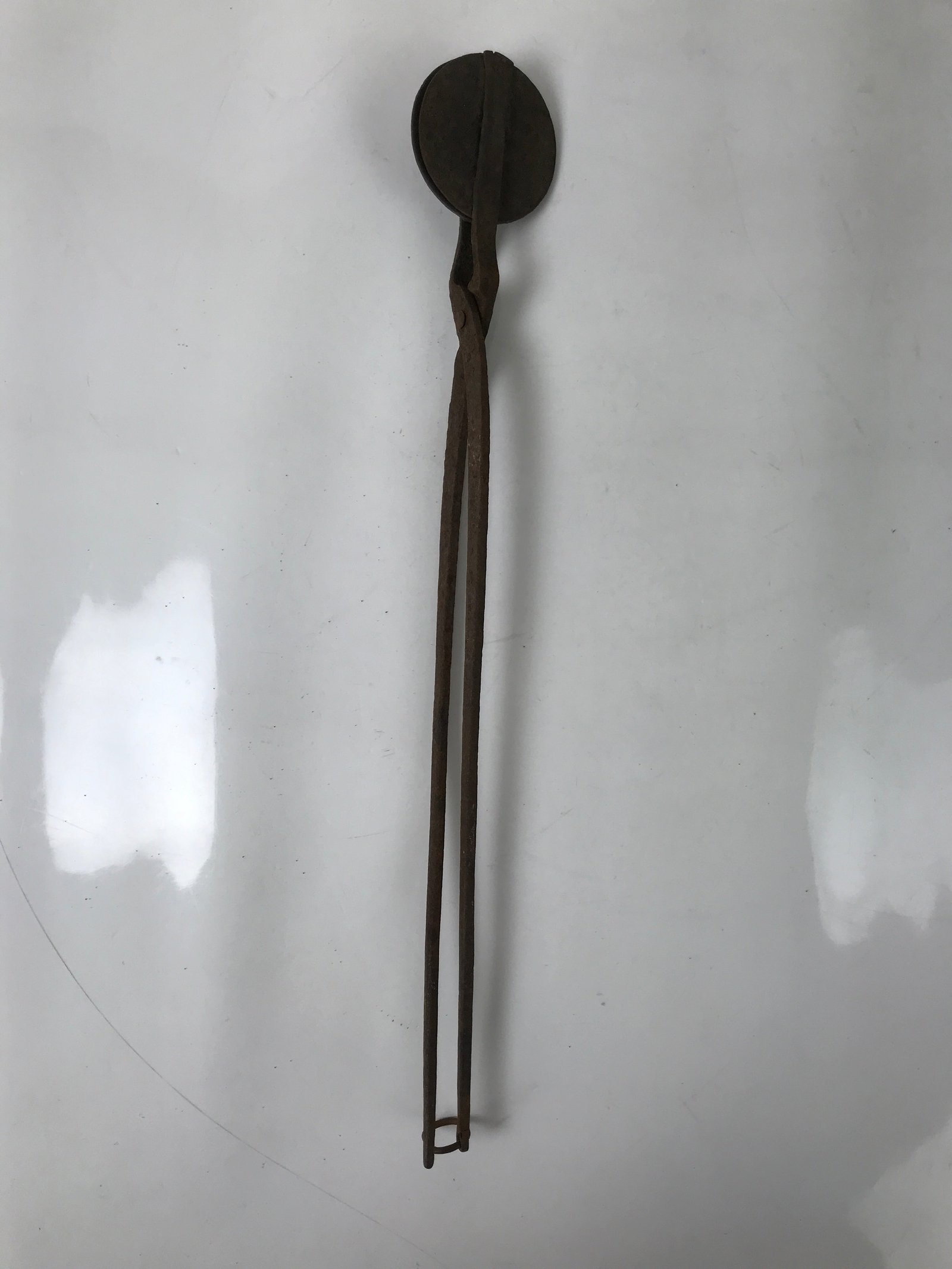 Japanese Cast Iron Yaki-In Branding Press Stamp Vtg Sweets Chrysanthemum T152