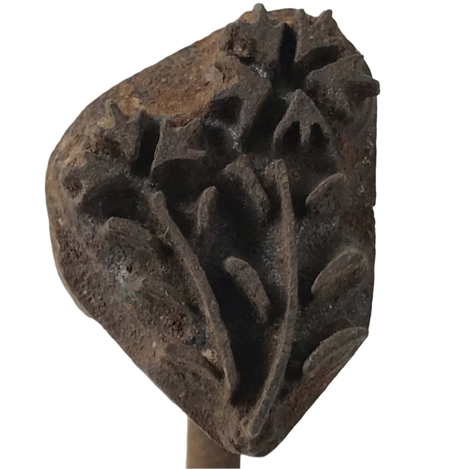 Japanese Cast Iron Yaki-In Branding Stamp Craft Sweets Carnation Nadeshiko T136