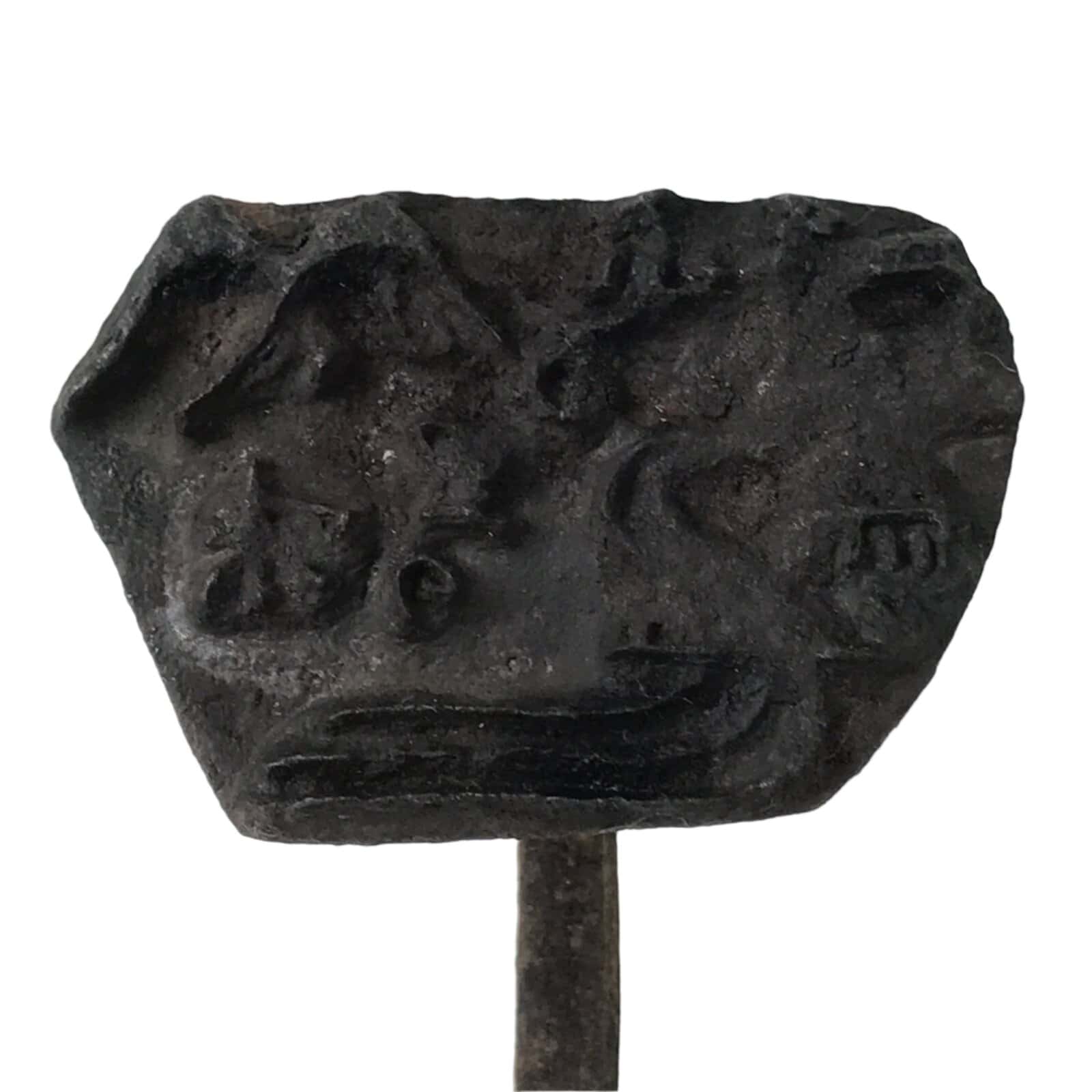 Japanese Cast Iron Yaki-In Branding Stamp Craft Sweets Mountain River Kanji T146