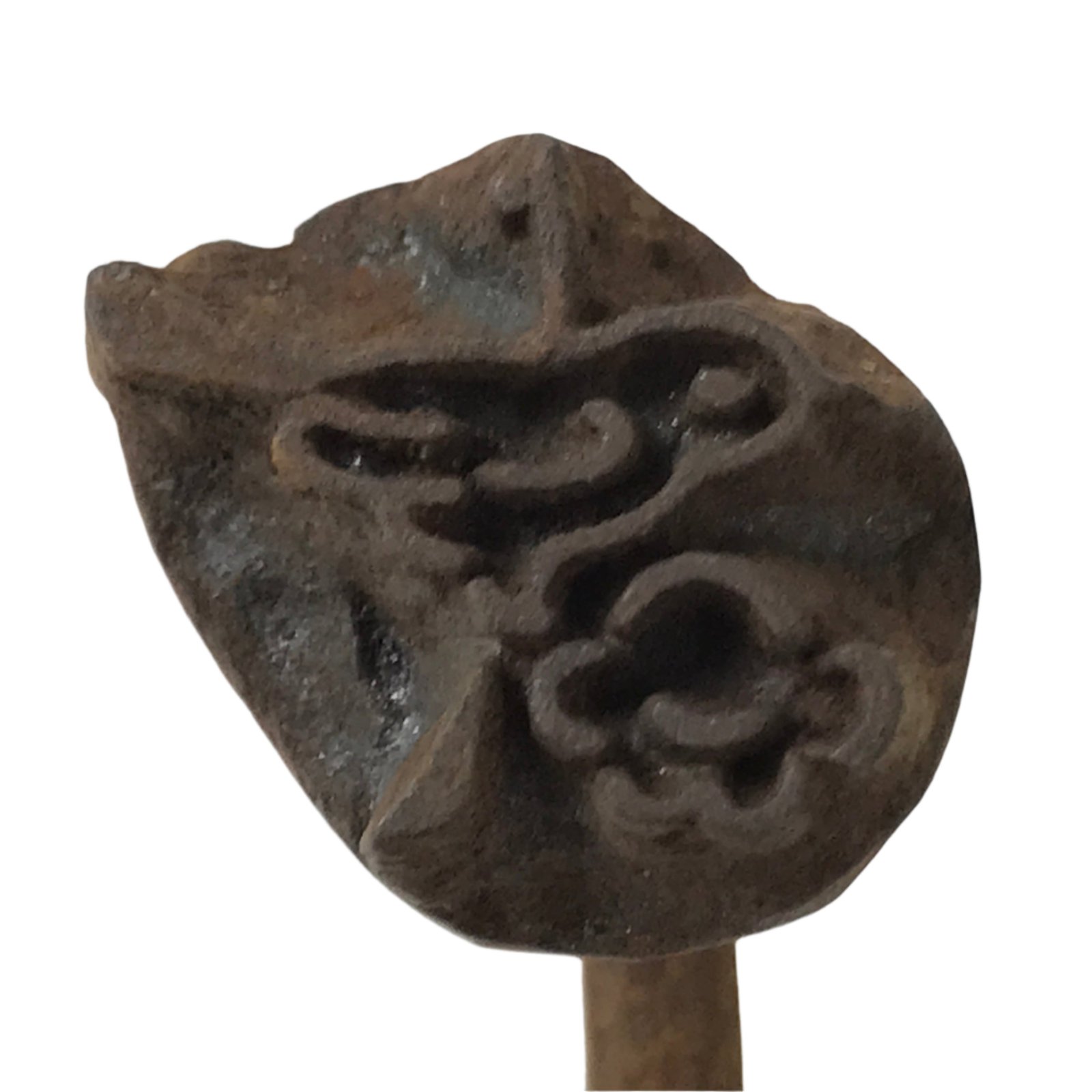 Japanese Cast Iron Yaki-In Branding Stamp Vtg Craft Sweet Bird Plum Blossom T144