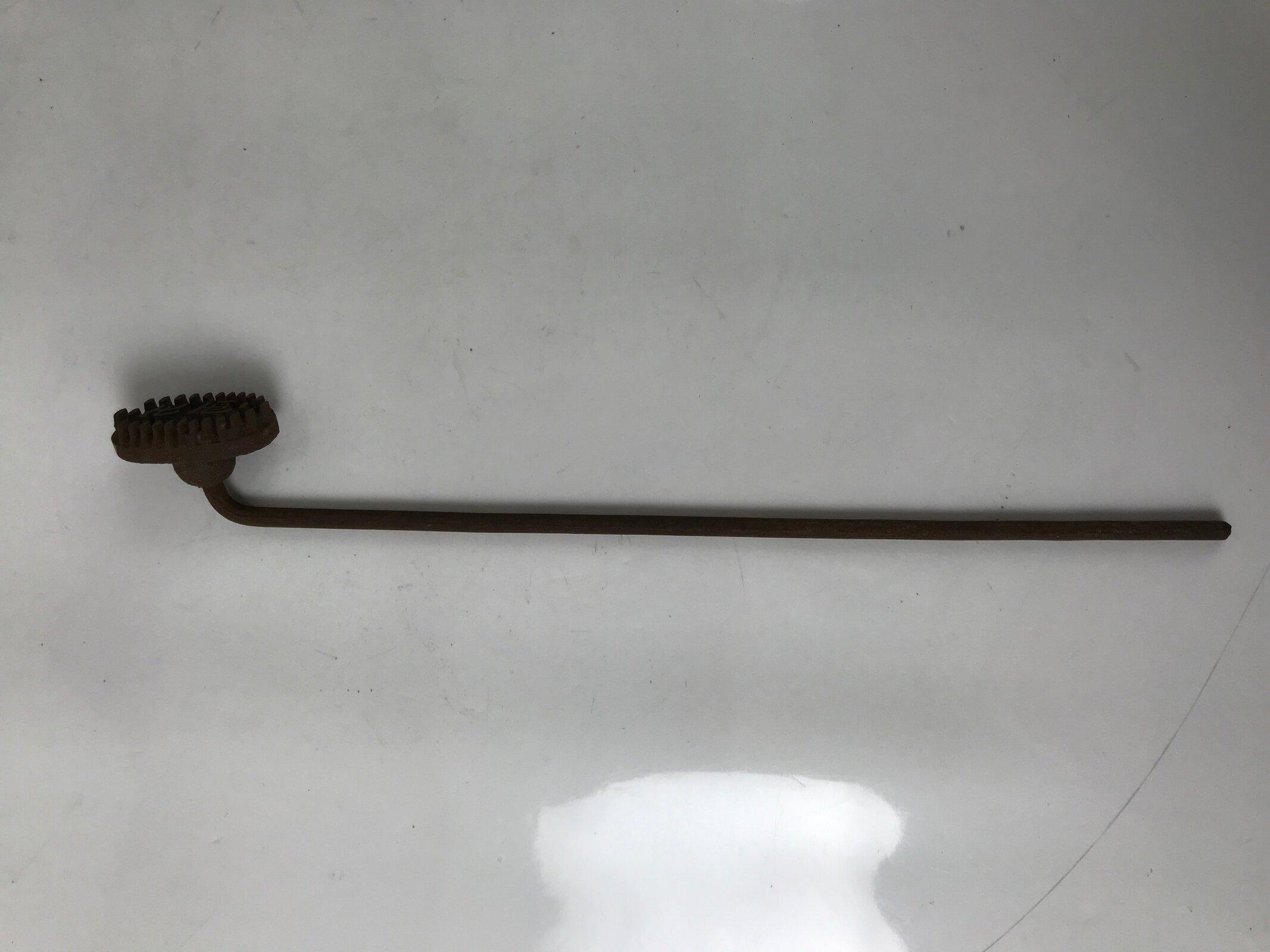 Japanese Cast Iron Yaki-In Branding Stamp Vtg Craft Sweets Koban Coin Kanji T134