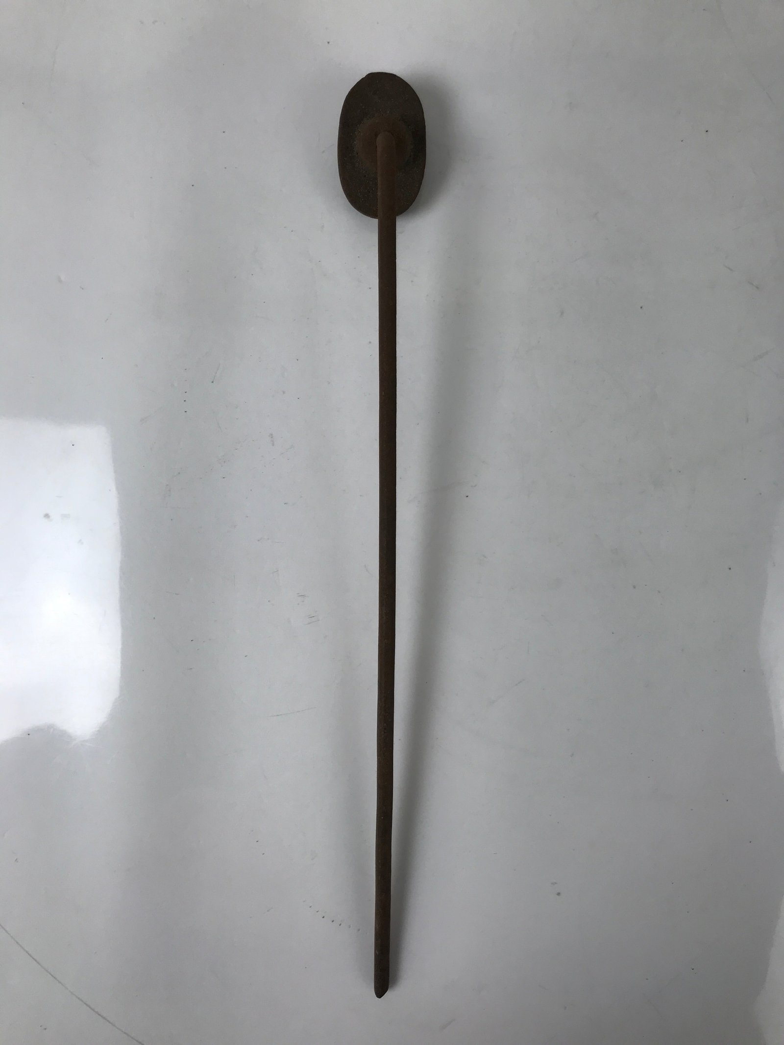 Japanese Cast Iron Yaki-In Branding Stamp Vtg Craft Sweets Koban Coin Kanji T134