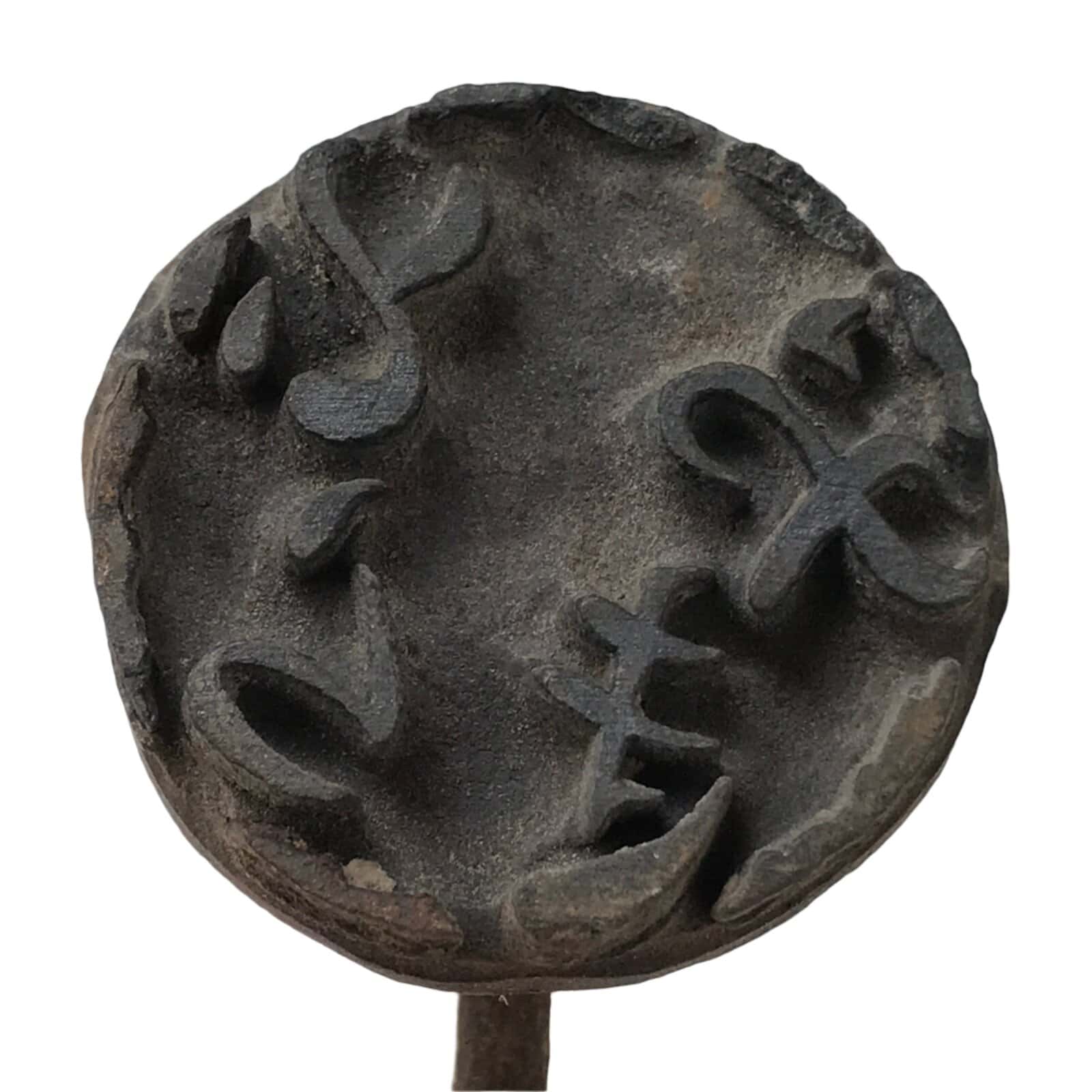 Japanese Cast Iron Yaki-In Branding Stamp Vtg Craft Wagashi Sweets Dorayaki T147