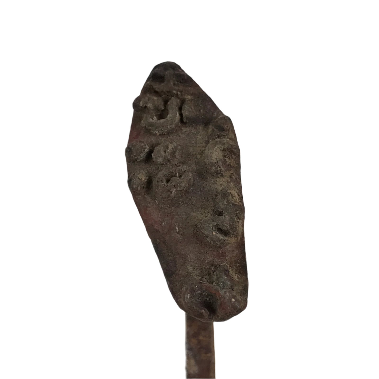 Japanese Cast Iron Yaki-In Branding Stamp Vtg Wood Craft Sweet Kanji Uchiwa T153