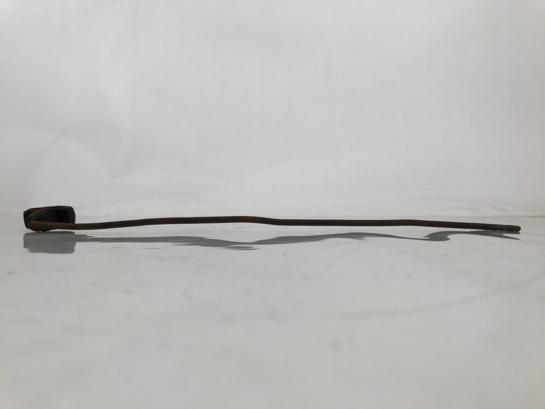 Japanese Cast Iron Yaki-In Branding Stamp Vtg Wood Craft Sweet Large Kanji T160