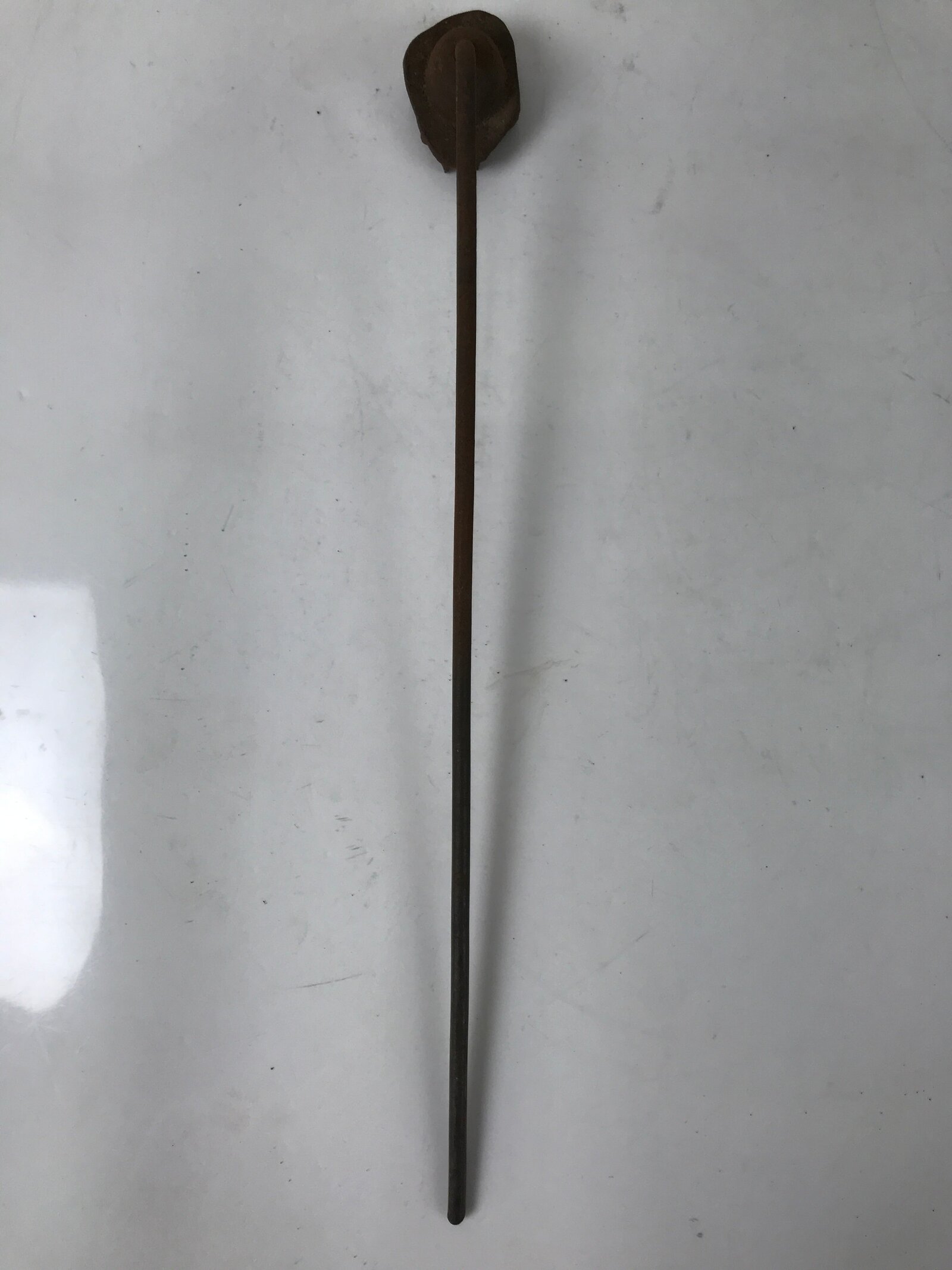 Japanese Cast Iron Yaki-In Branding Stamp Vtg Wood Craft Sweet Lotus Flower T142