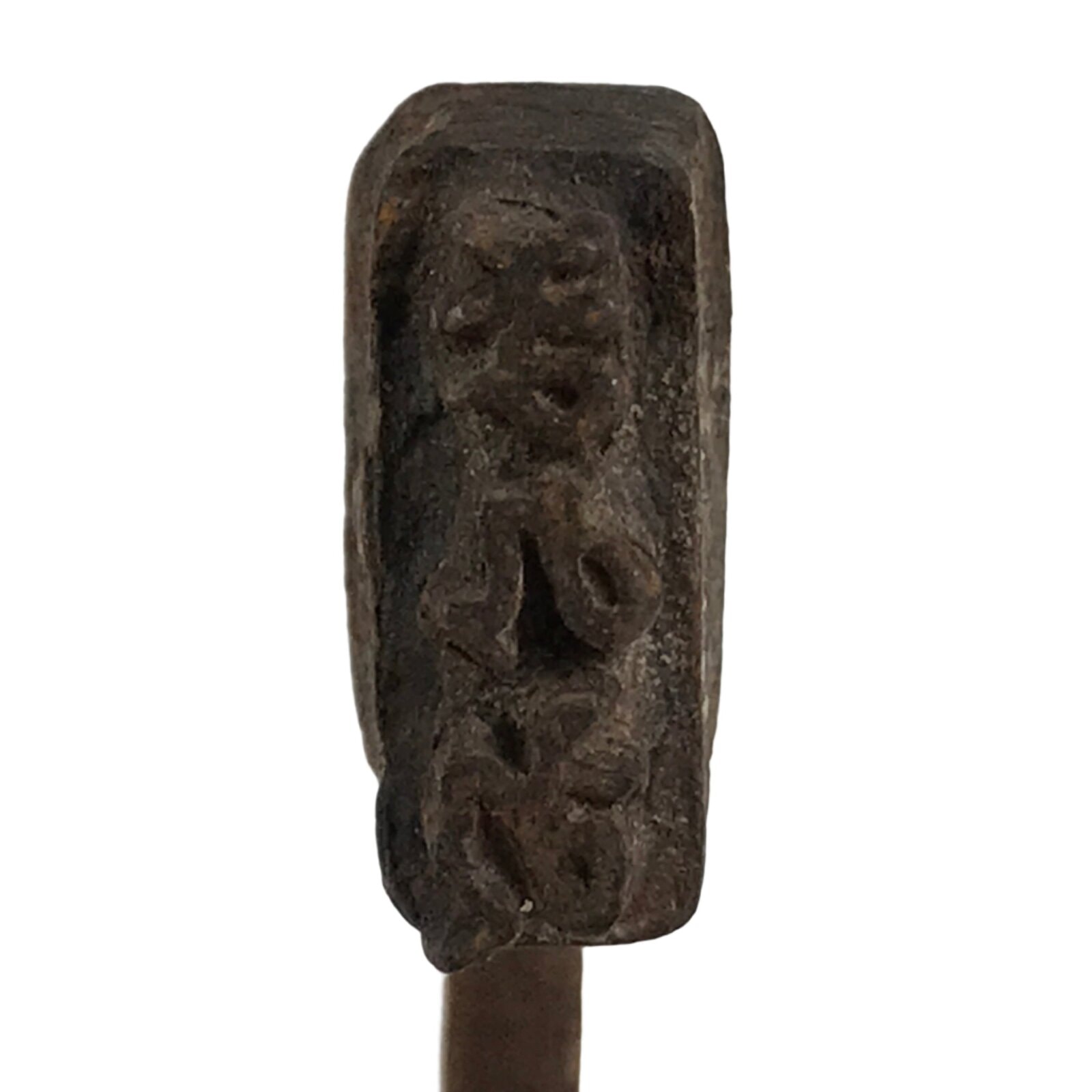 Japanese Cast Iron Yaki-In Branding Stamp Vtg Wood Craft Sweet Small Kanji T166