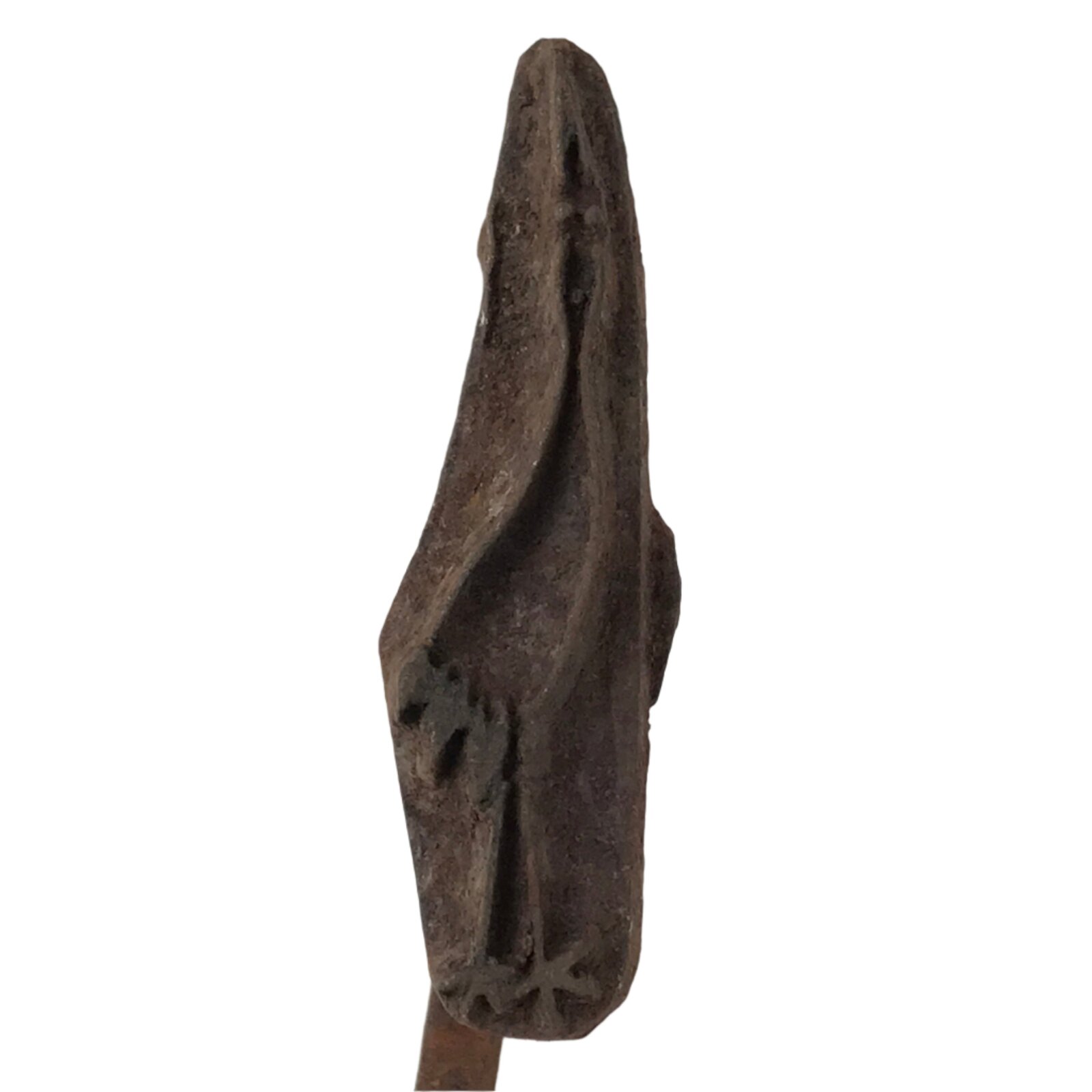 Japanese Cast Iron Yaki-In Branding Stamp Vtg Wood Craft Sweets Crane Tsuru T139