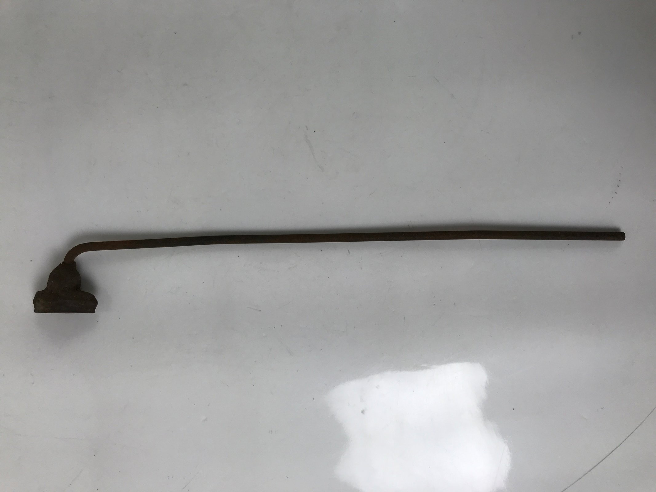 Japanese Cast Iron Yaki-In Branding Stamp Vtg Wood Craft Sweets Lotus Bud T137