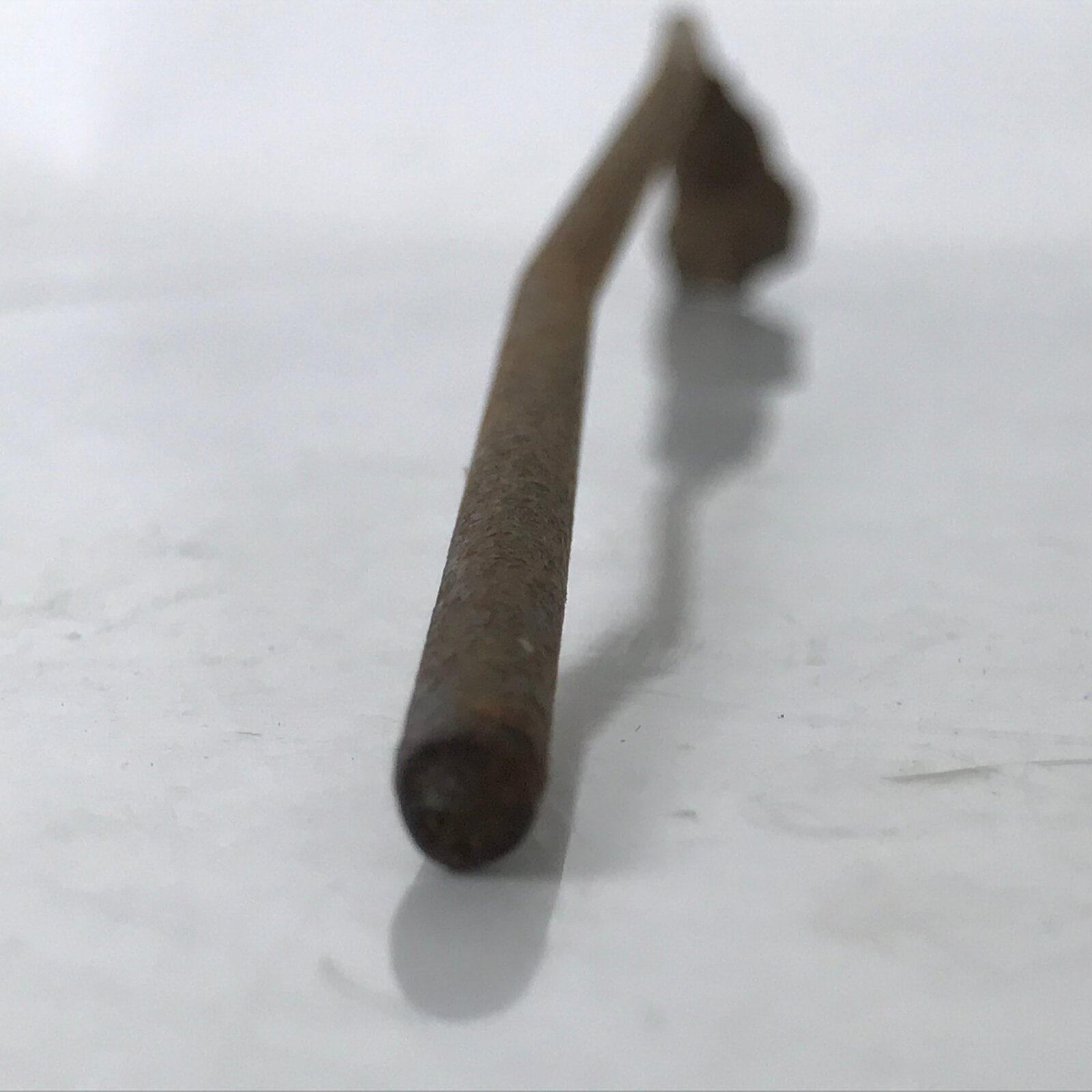 Japanese Cast Iron Yaki-In Branding Stamp Vtg Wood Craft Sweets Lotus Bud T137