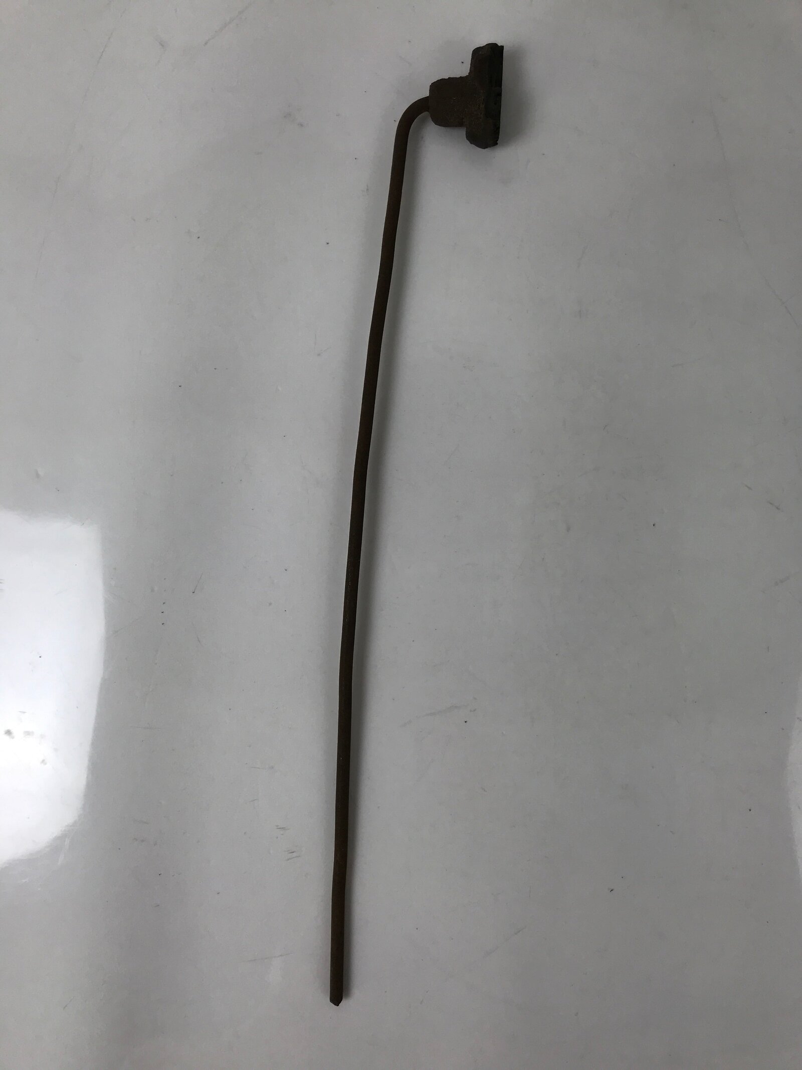 Japanese Cast Iron Yaki-In Branding Stamp Vtg Wood Craft Sweets Warabi Fern T150