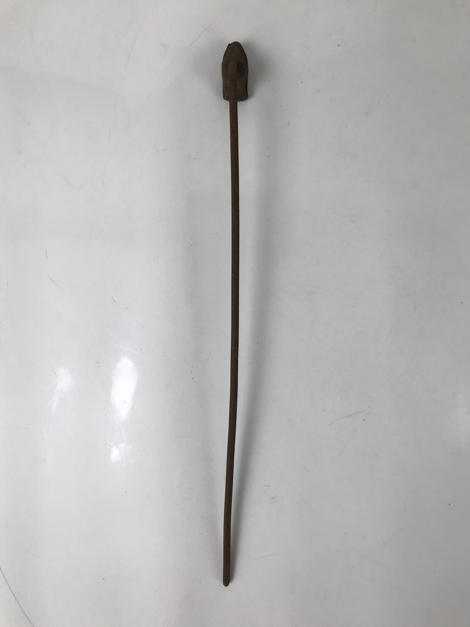 Japanese Cast Iron Yaki-In Branding Stamp Vtg Wood Craft Sweets Warabi Fern T150