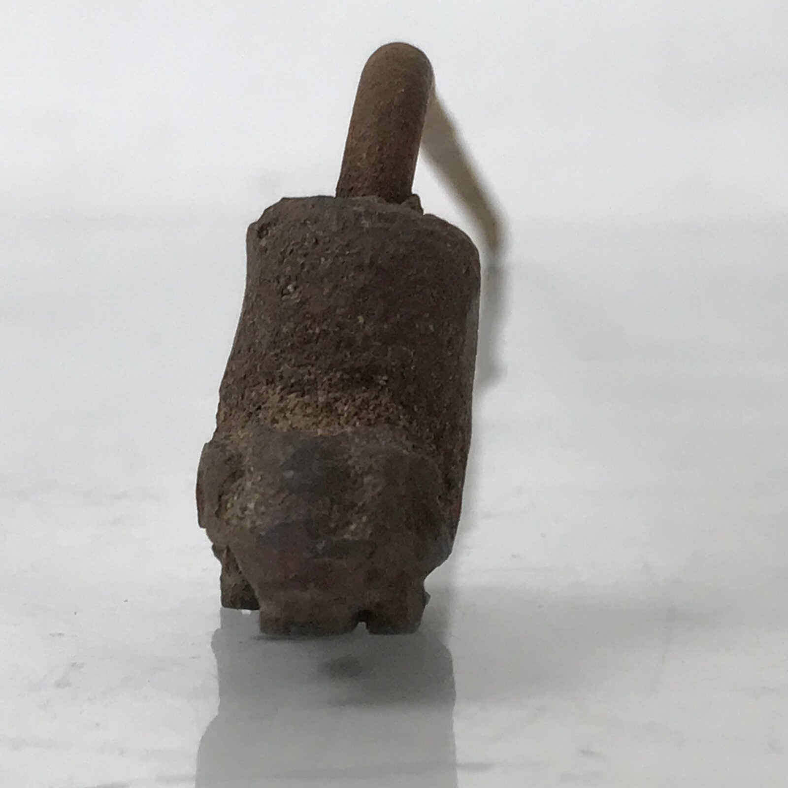 Japanese Cast Iron Yaki-In Branding Stamp Vtg Wood Craft Sweets Warabi Fern T150