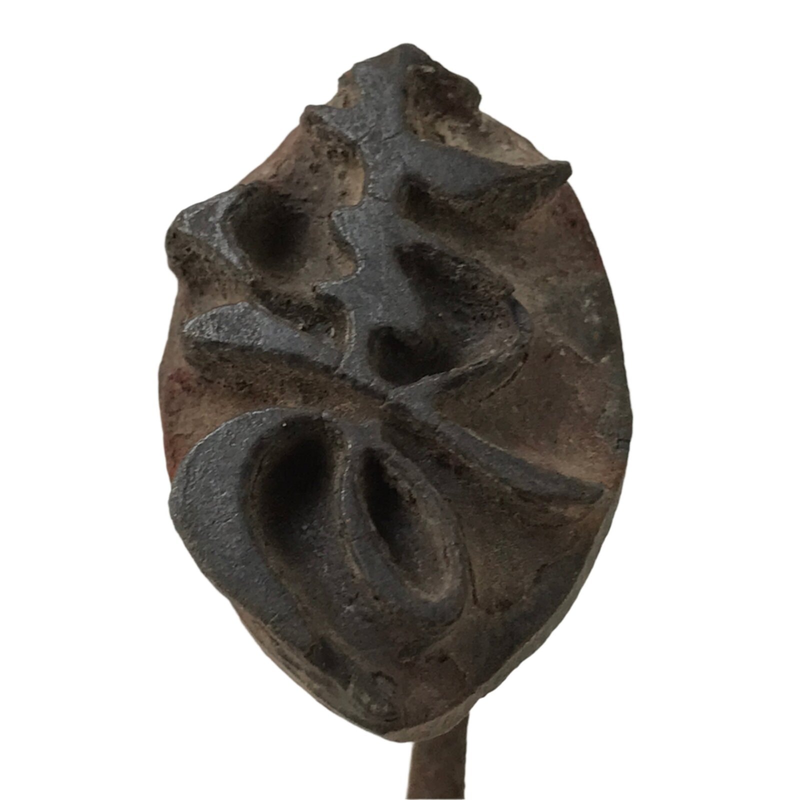 Japanese Cast Iron Yaki-In Branding Stamp Wood Craft Sweets Kanji Kotobuki T135