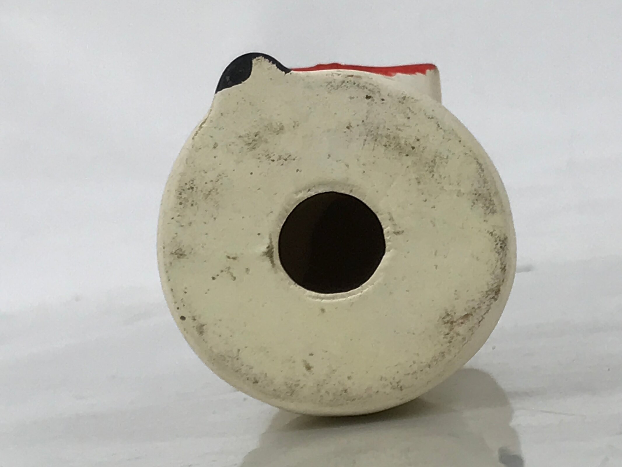 Japanese Catholic Singing Nun Clay Figurine Vtg Ceramic Sister White Black ST64