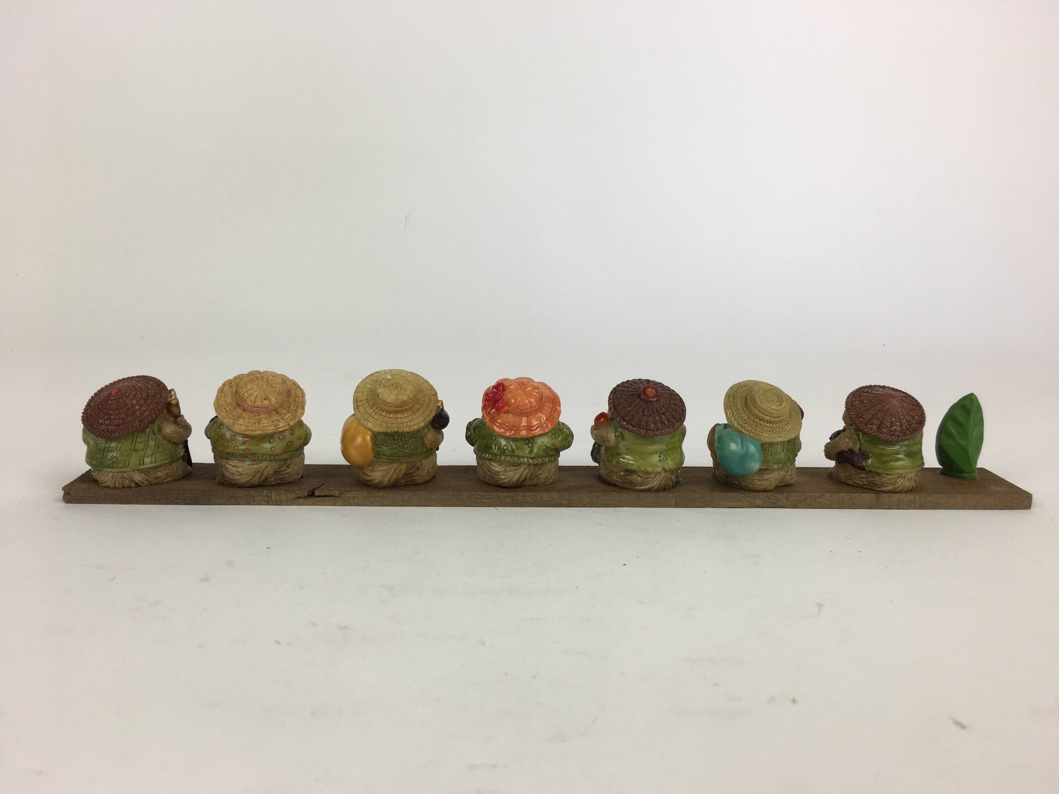 Japanese Ceramic 7 Lucky Gods Statue Raccoon Dog Vtg Figurine Okimono BD762