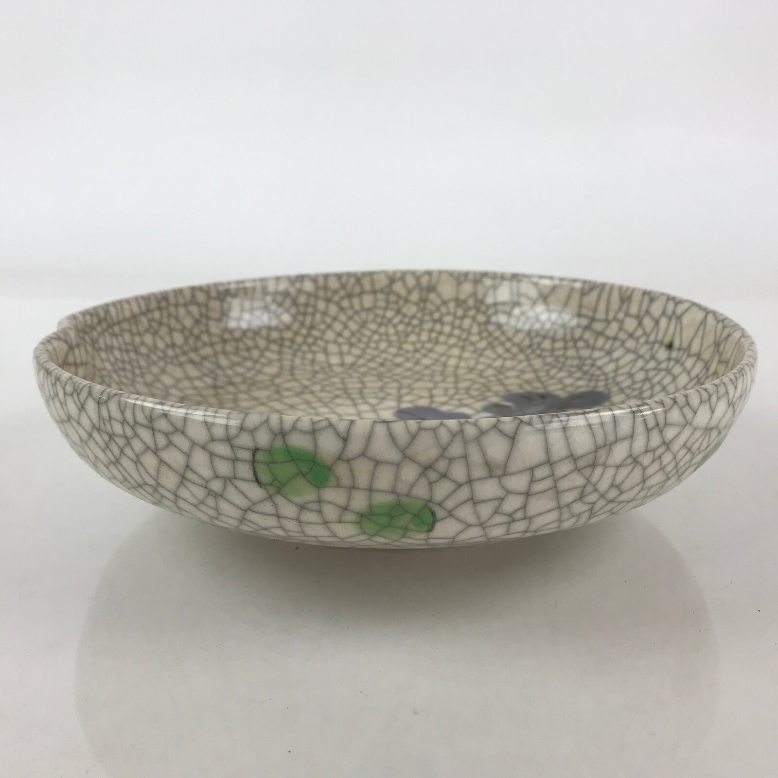 Japanese Ceramic Bowl Deep Plate Vtg Picture Of Radish Pottery Black Kannyu PY237